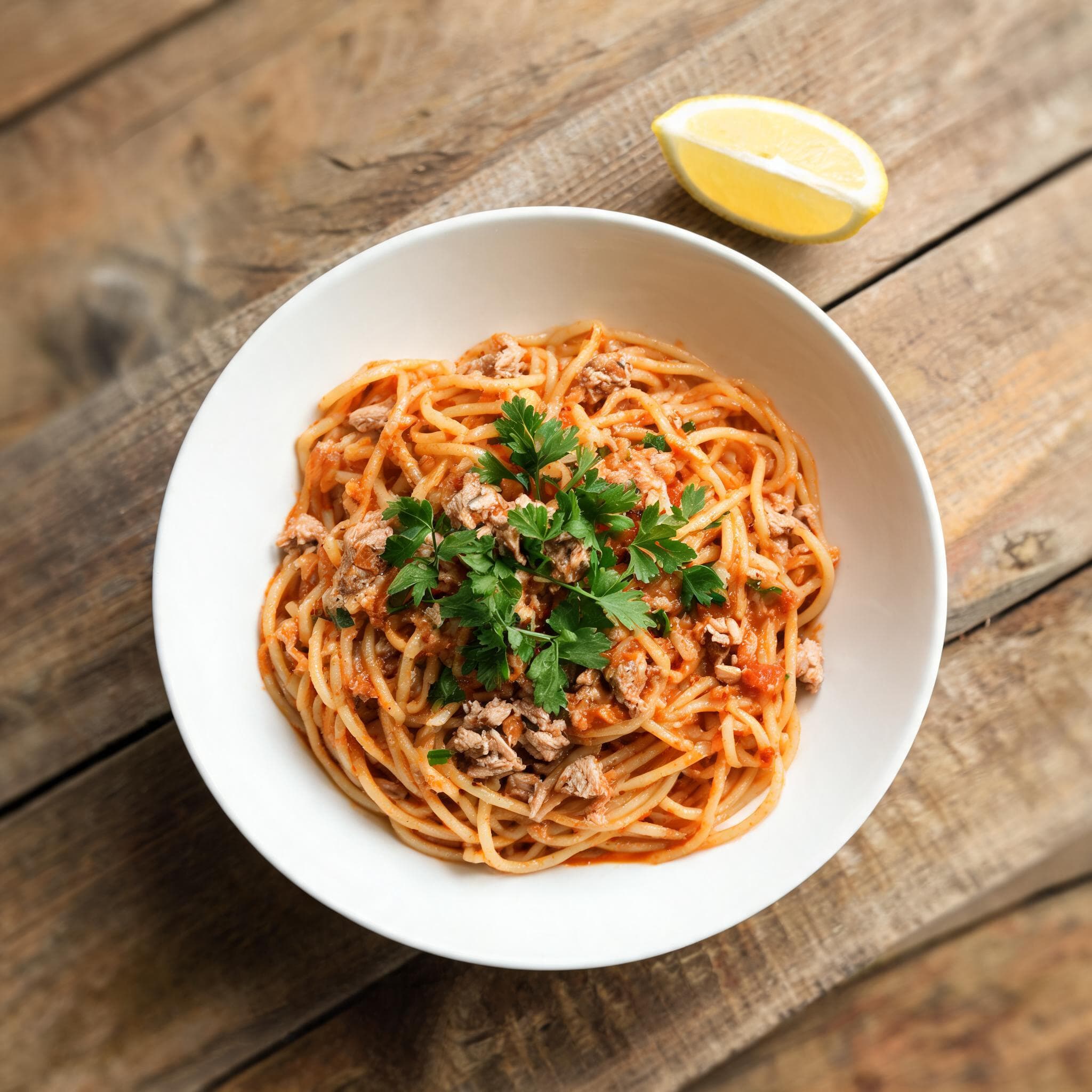Spaghetti mit Thunfisch