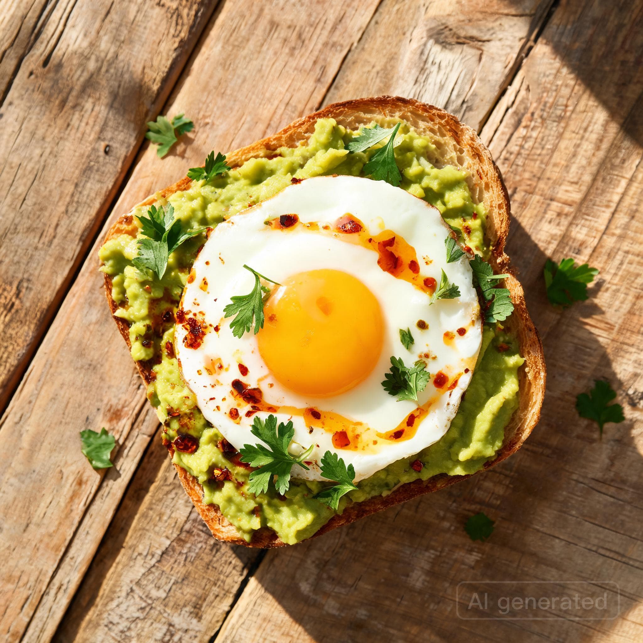 Avocado-Toast mit Chili-Spiegelei