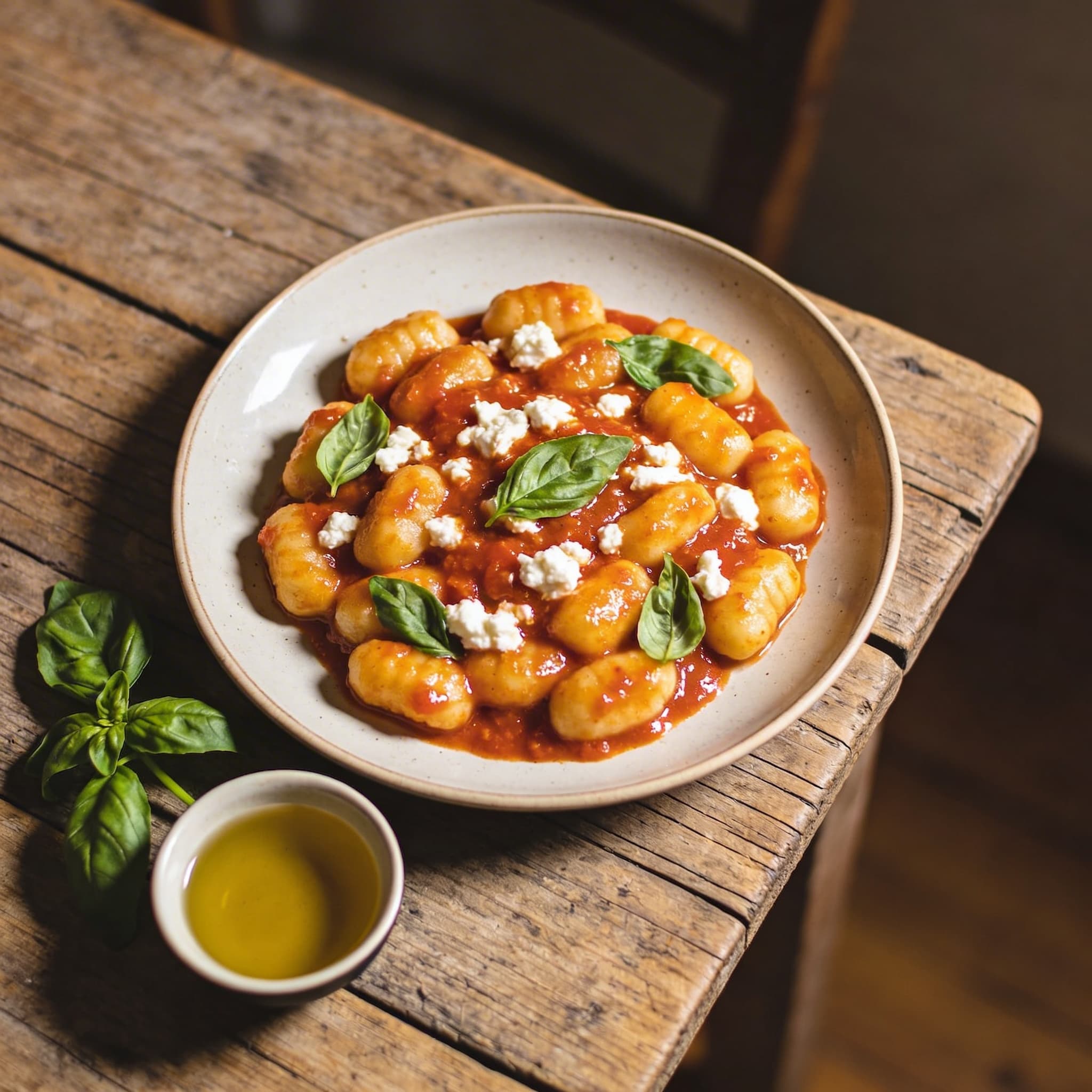 Gnocchi in Tomaten-Schafskäsesoße