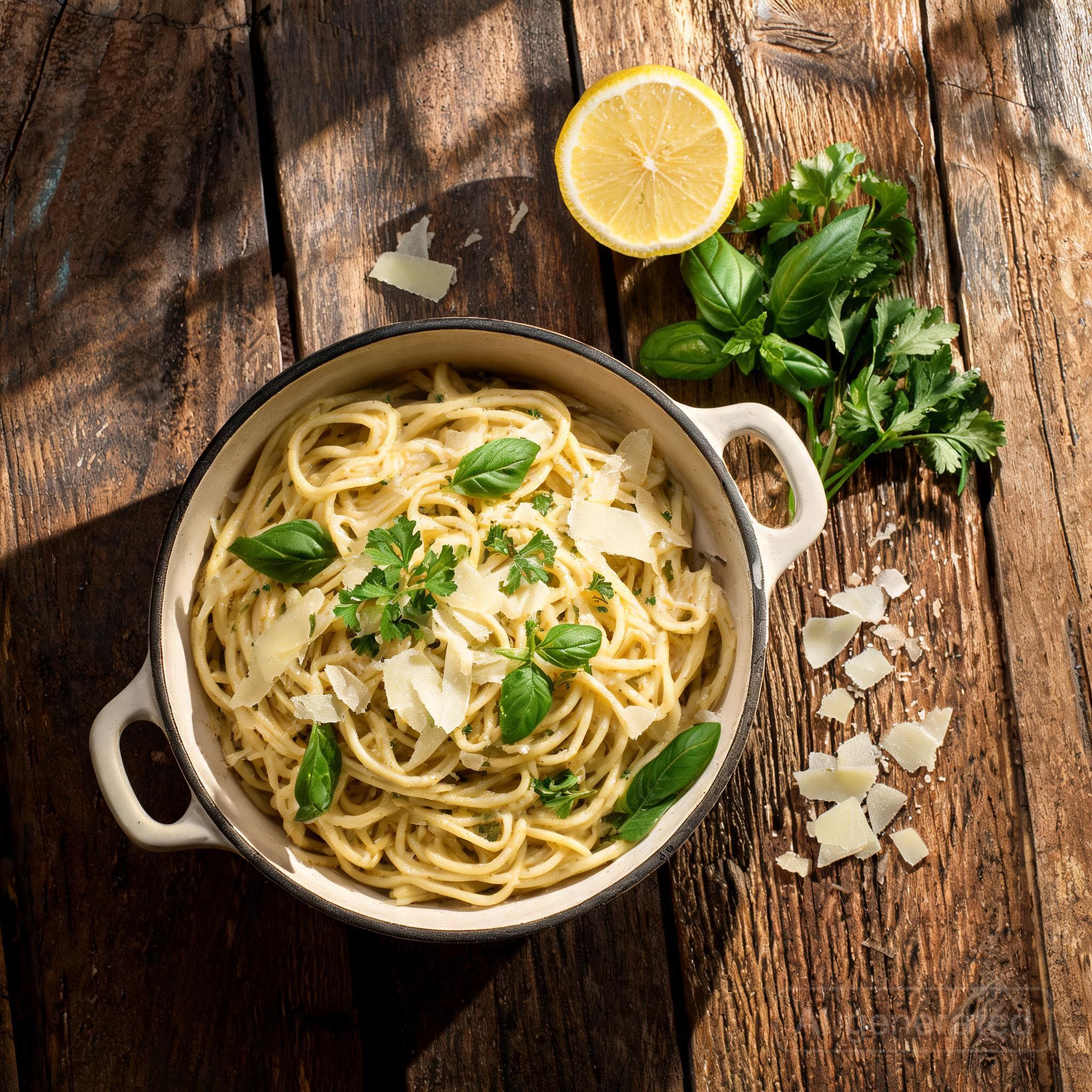 Cremige One-Pot-Zitronenpasta