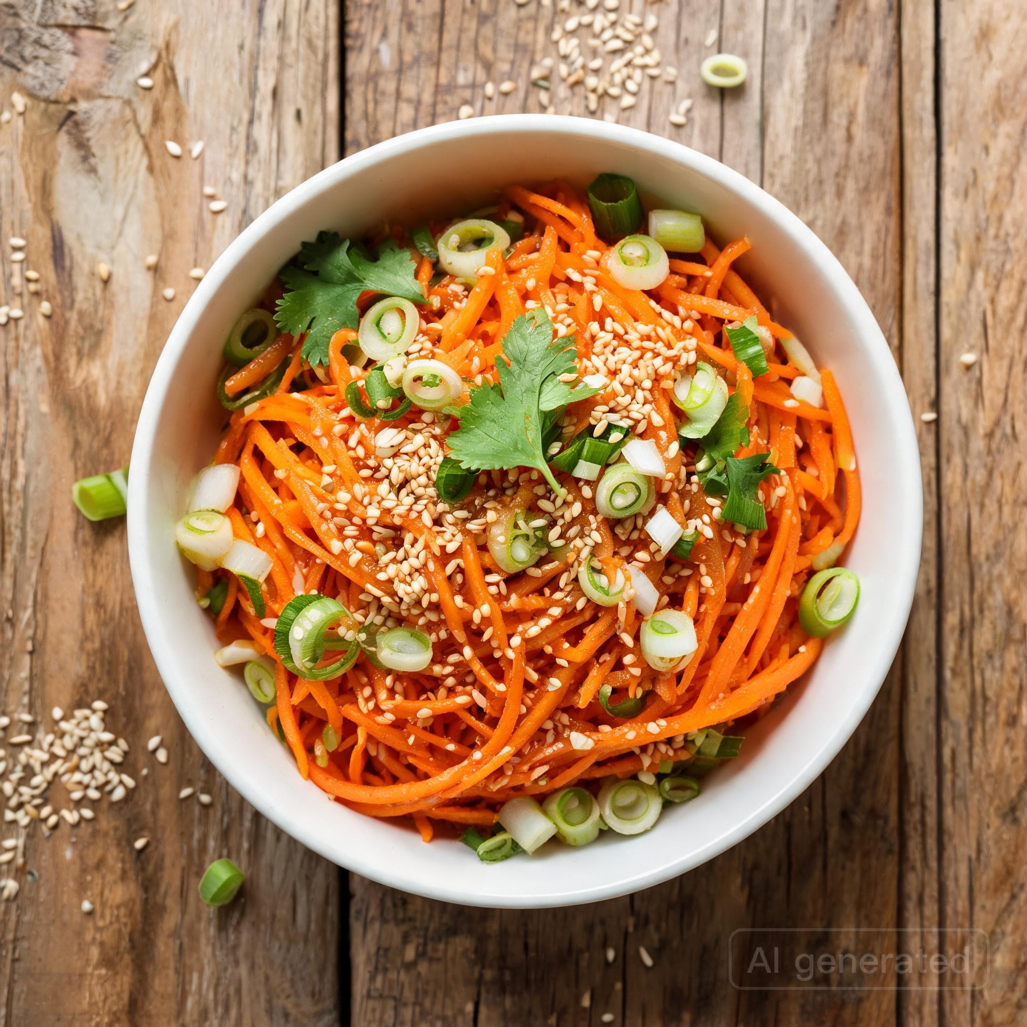 Asiatischer Sesam-Ingwer-Karottensalat
