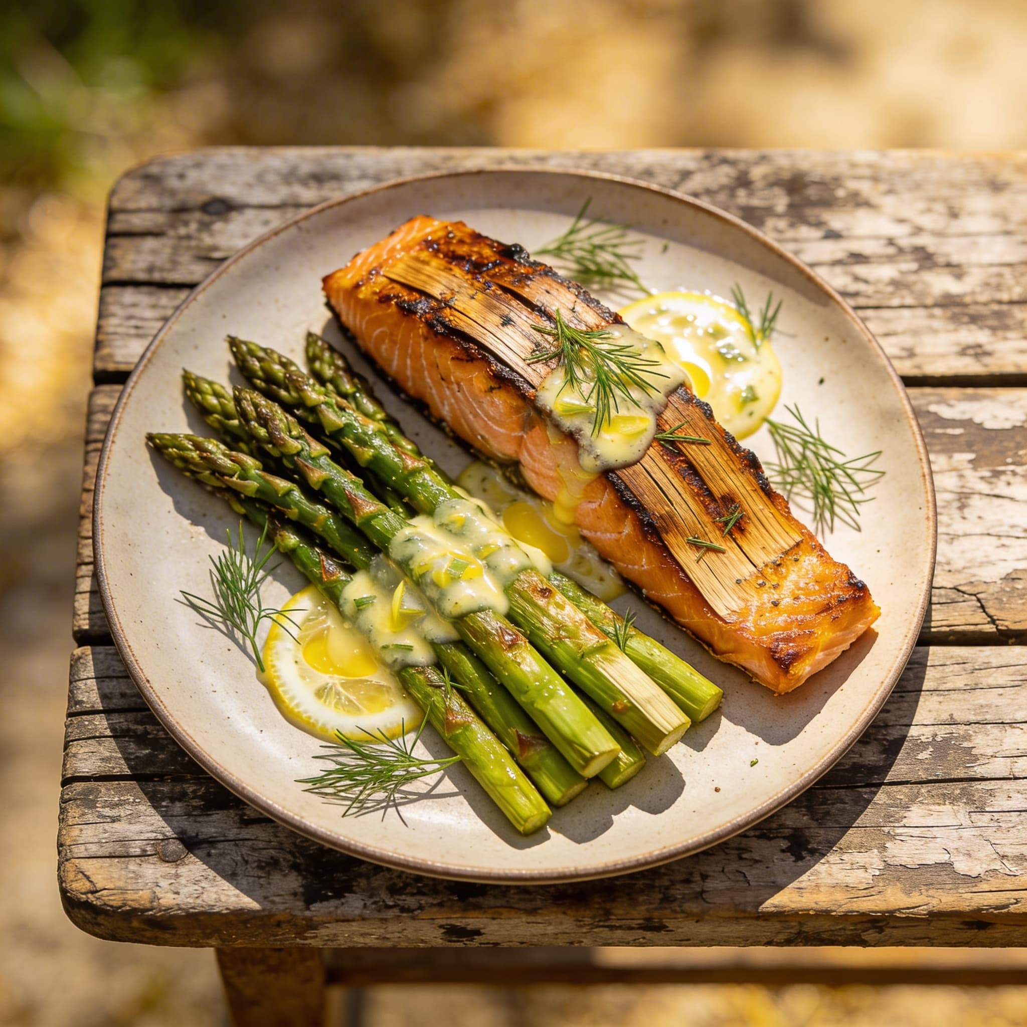 Aromatischer Zedernholz-Lachs