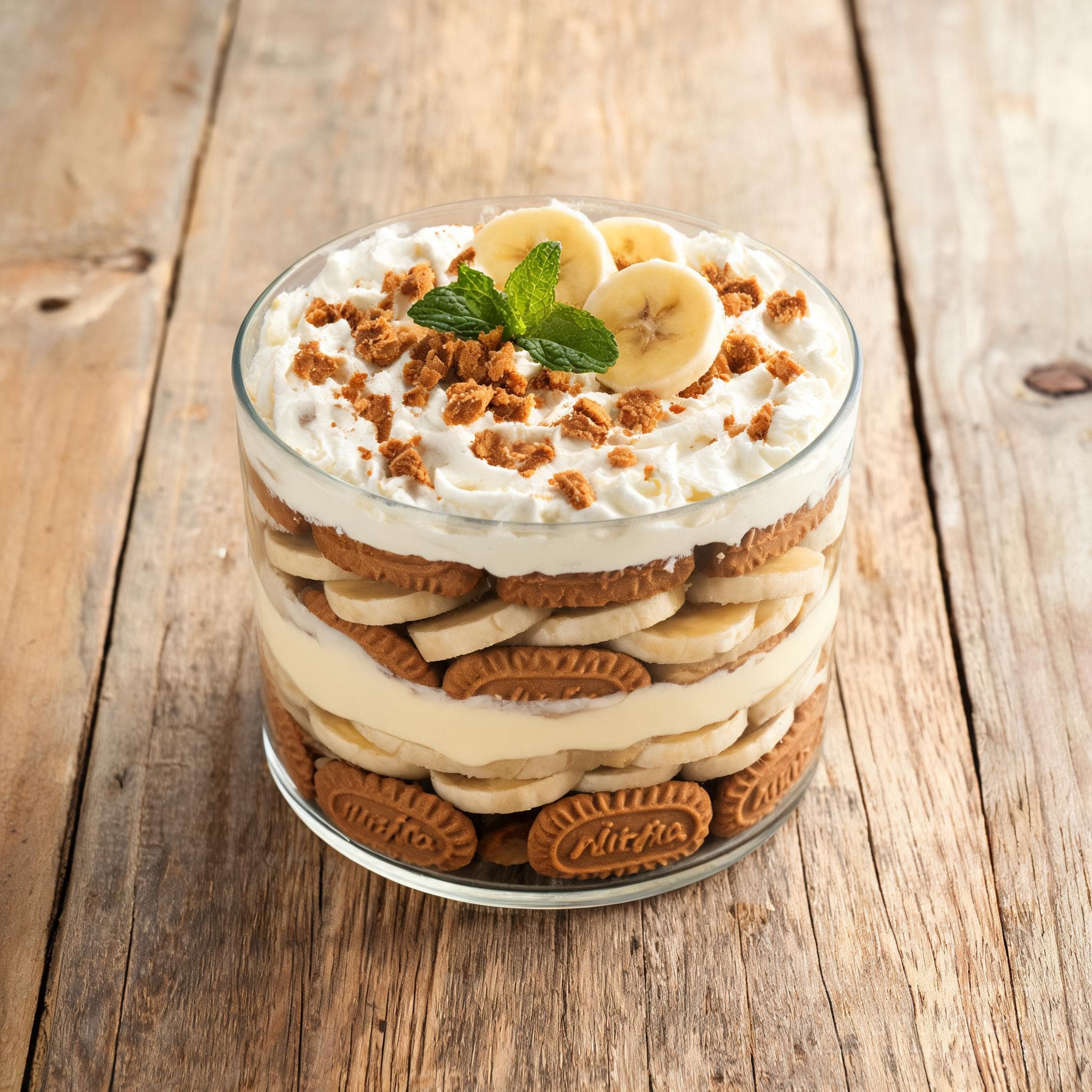 Cremiger Lotus-Bananen-Pudding