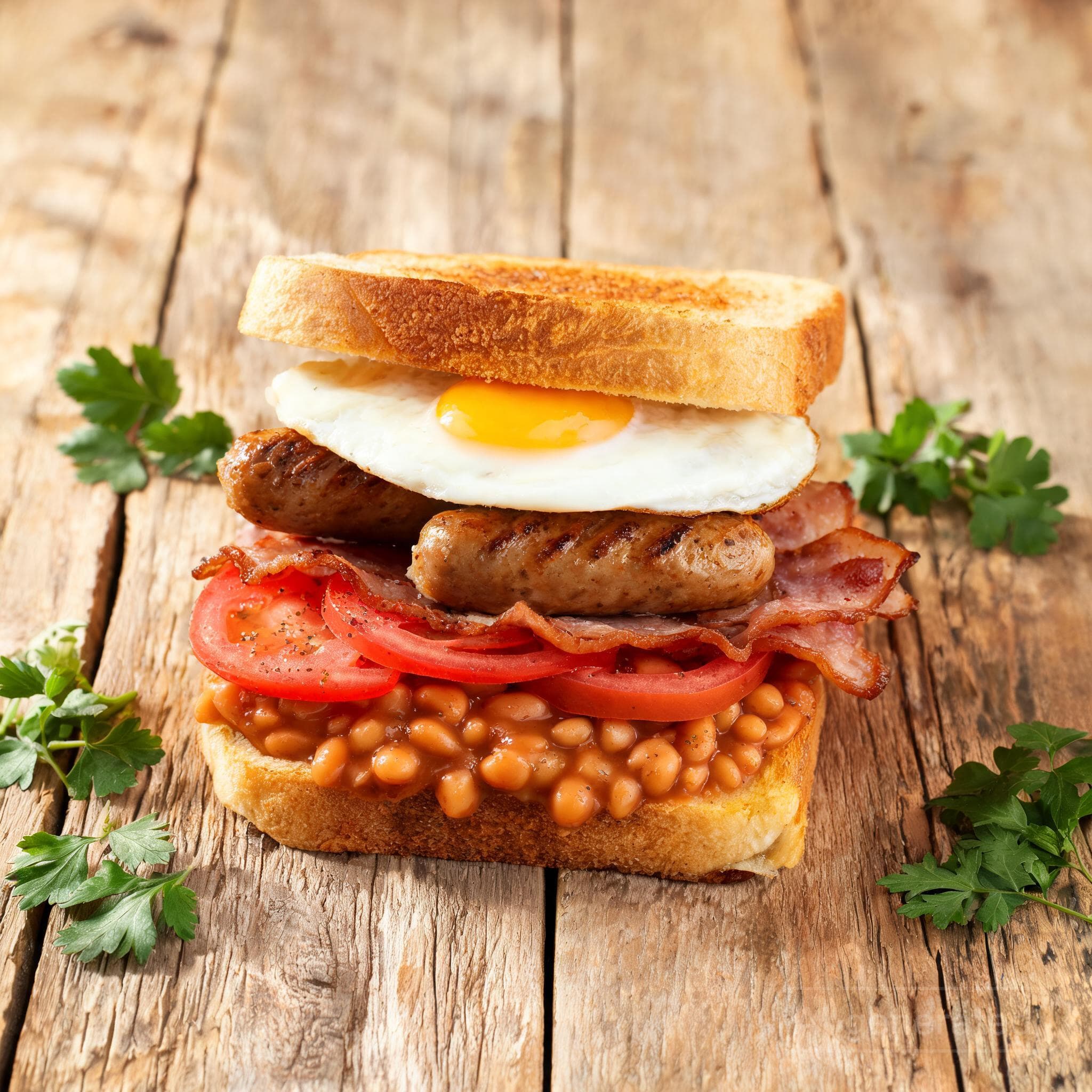 Britisches English Breakfast Sandwich