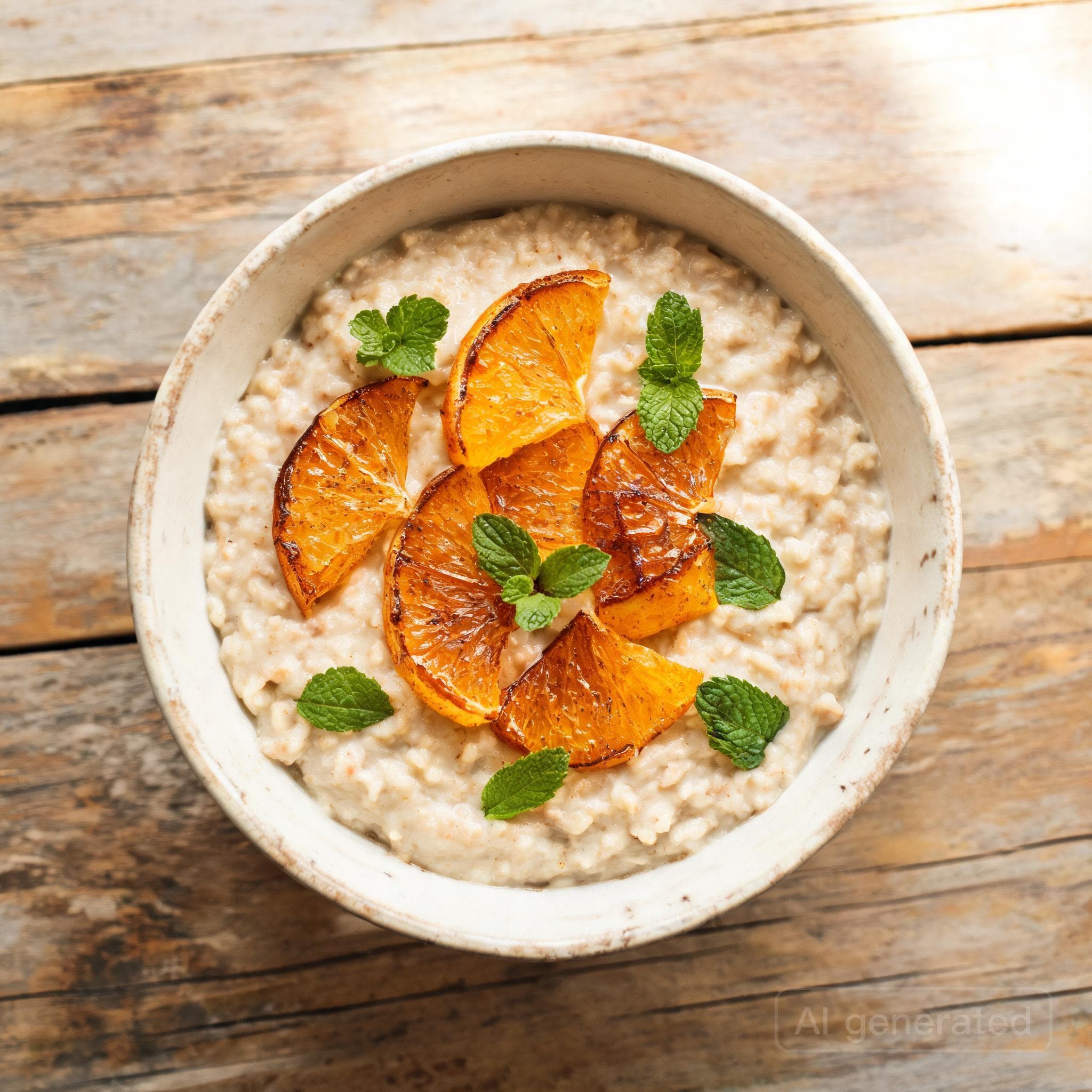 Cremiges Orangen-Gewürz-Porridge