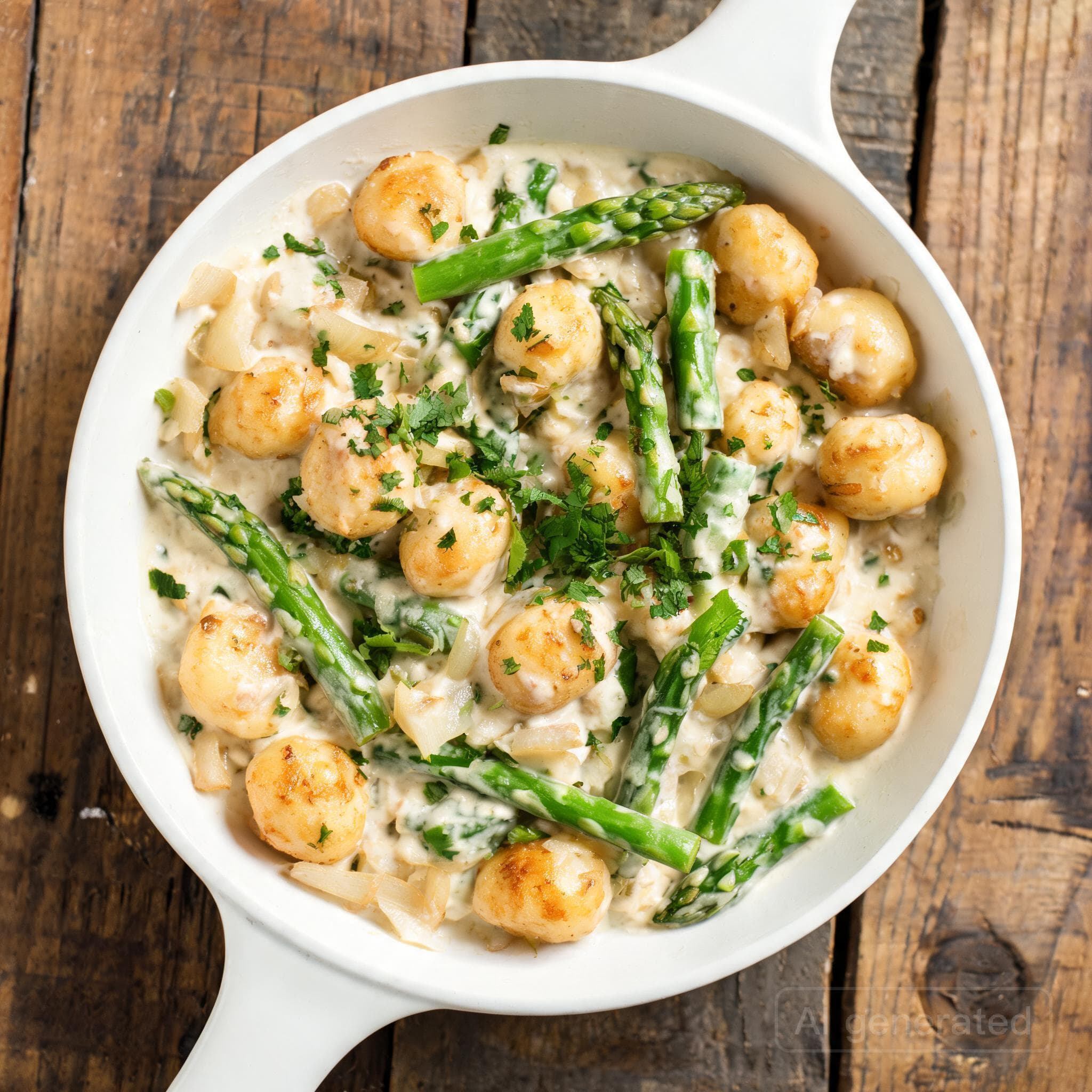 Cremige Spargel-Gnocchi-Pfanne