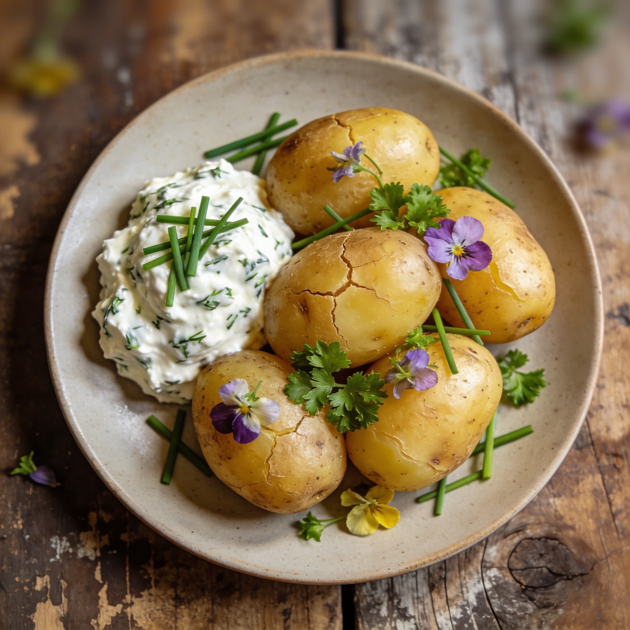 Kartoffeln mit Kräuterquark