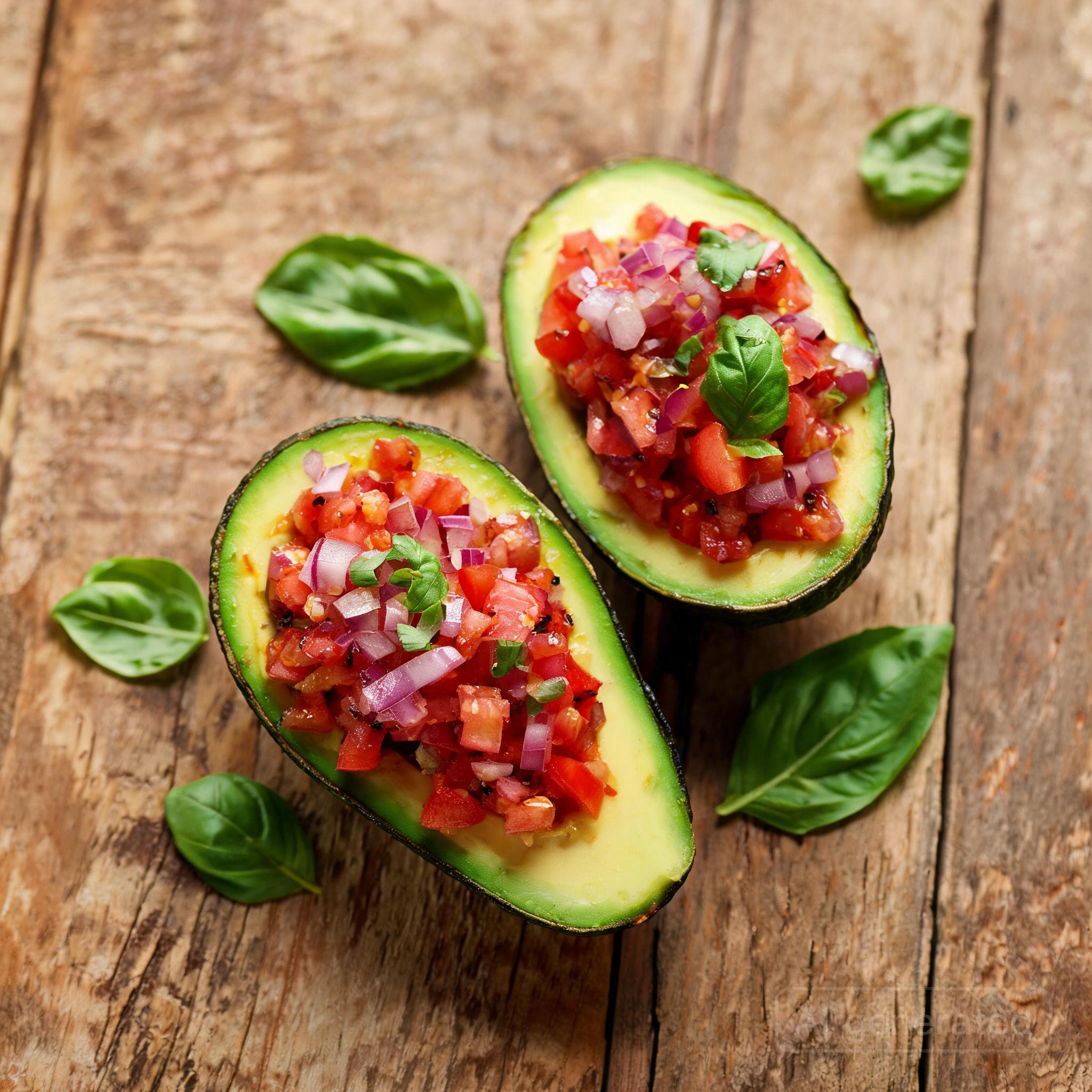 Frisch gefüllte Tomaten-Avocado