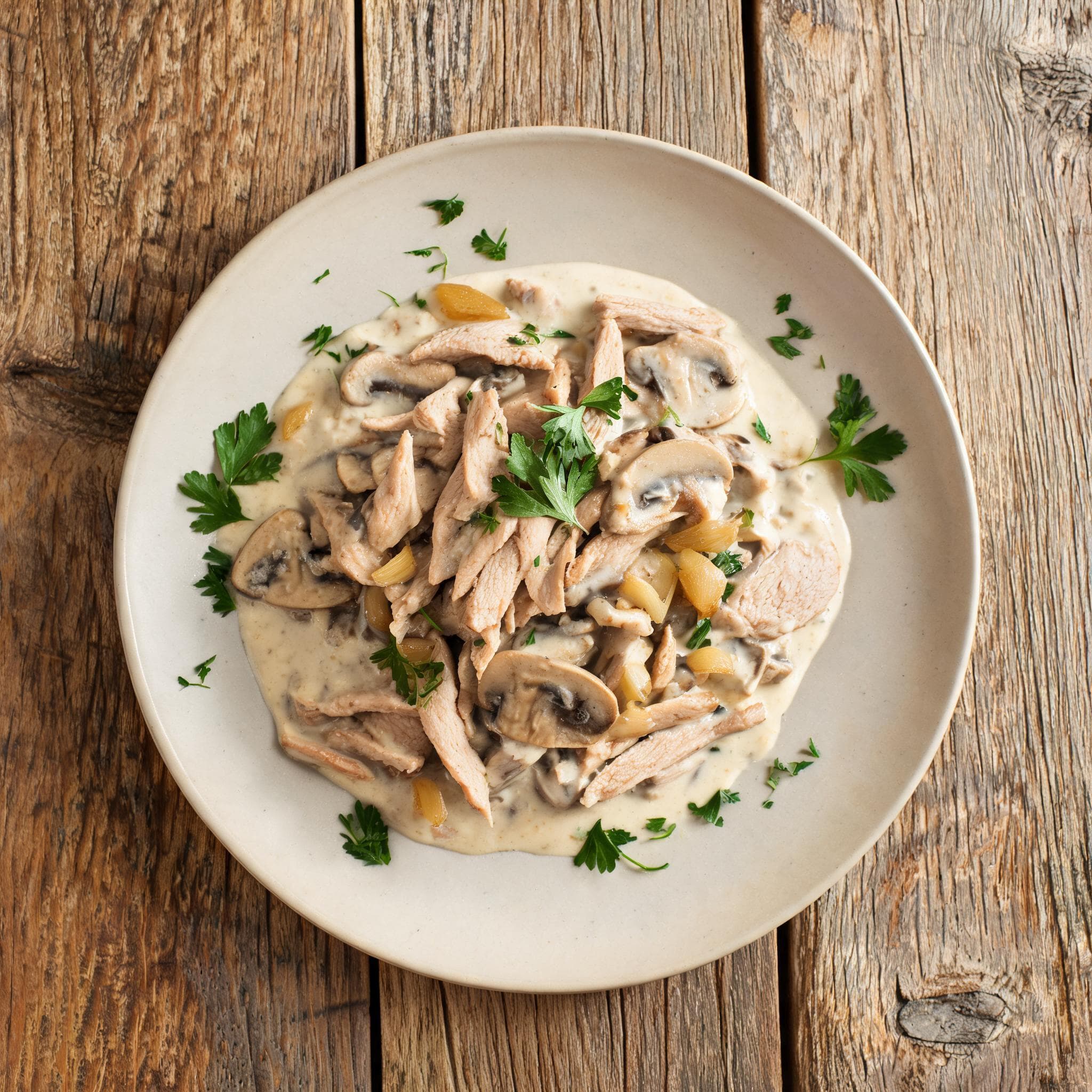 Putengeschnetzeltes mit Champignons