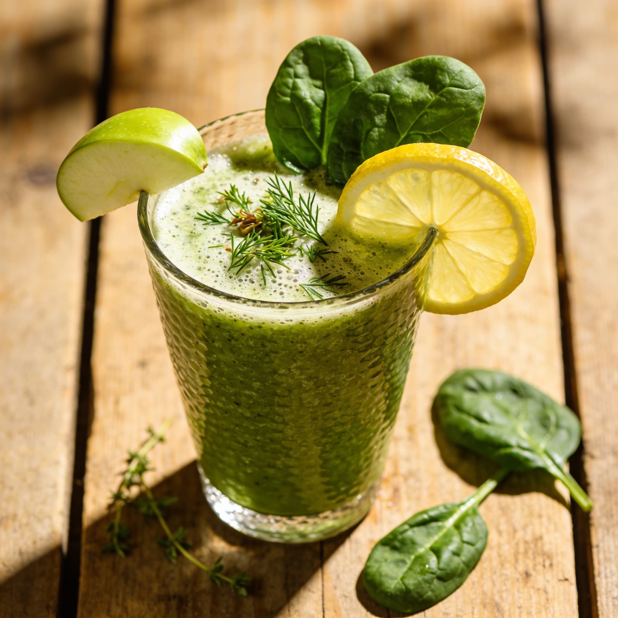Grüner Apfel-Spinat-Smoothie