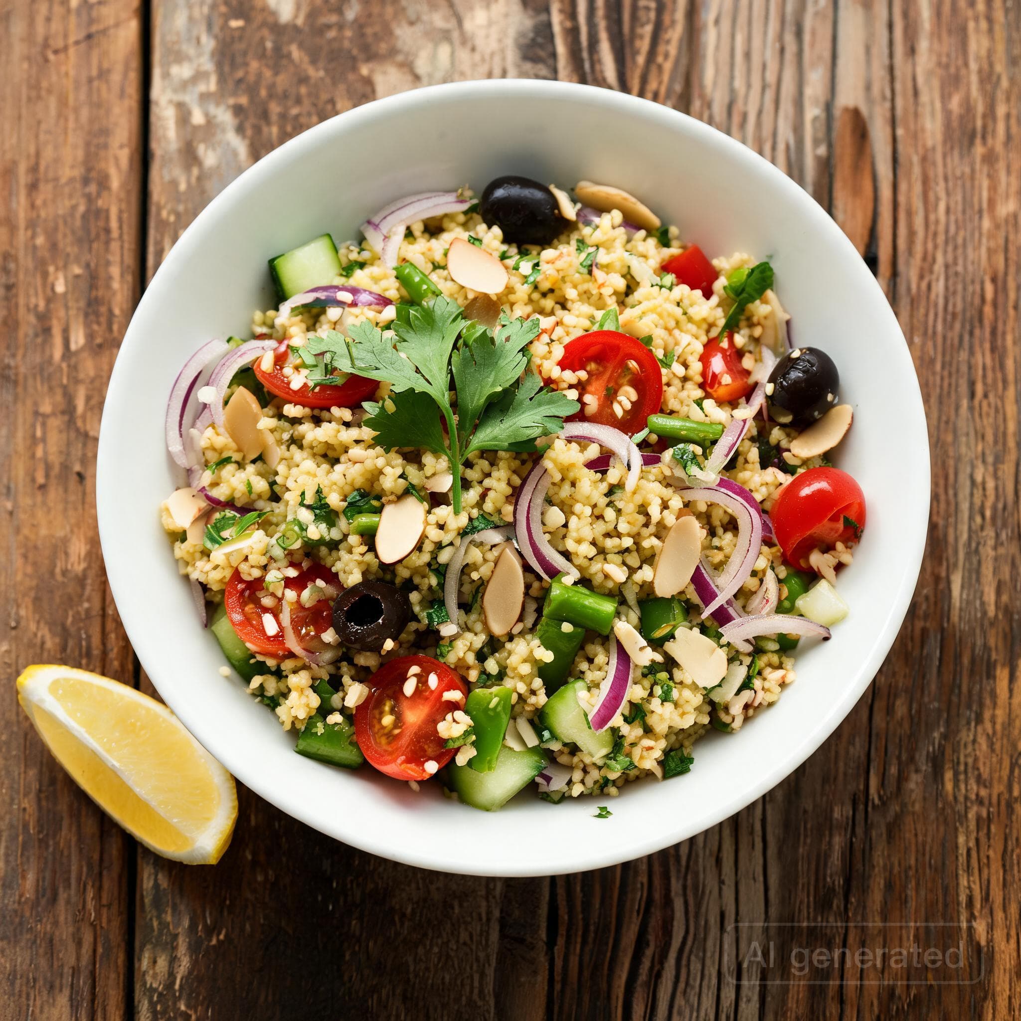 Mediterraner Couscous-Salat mit Bohnen