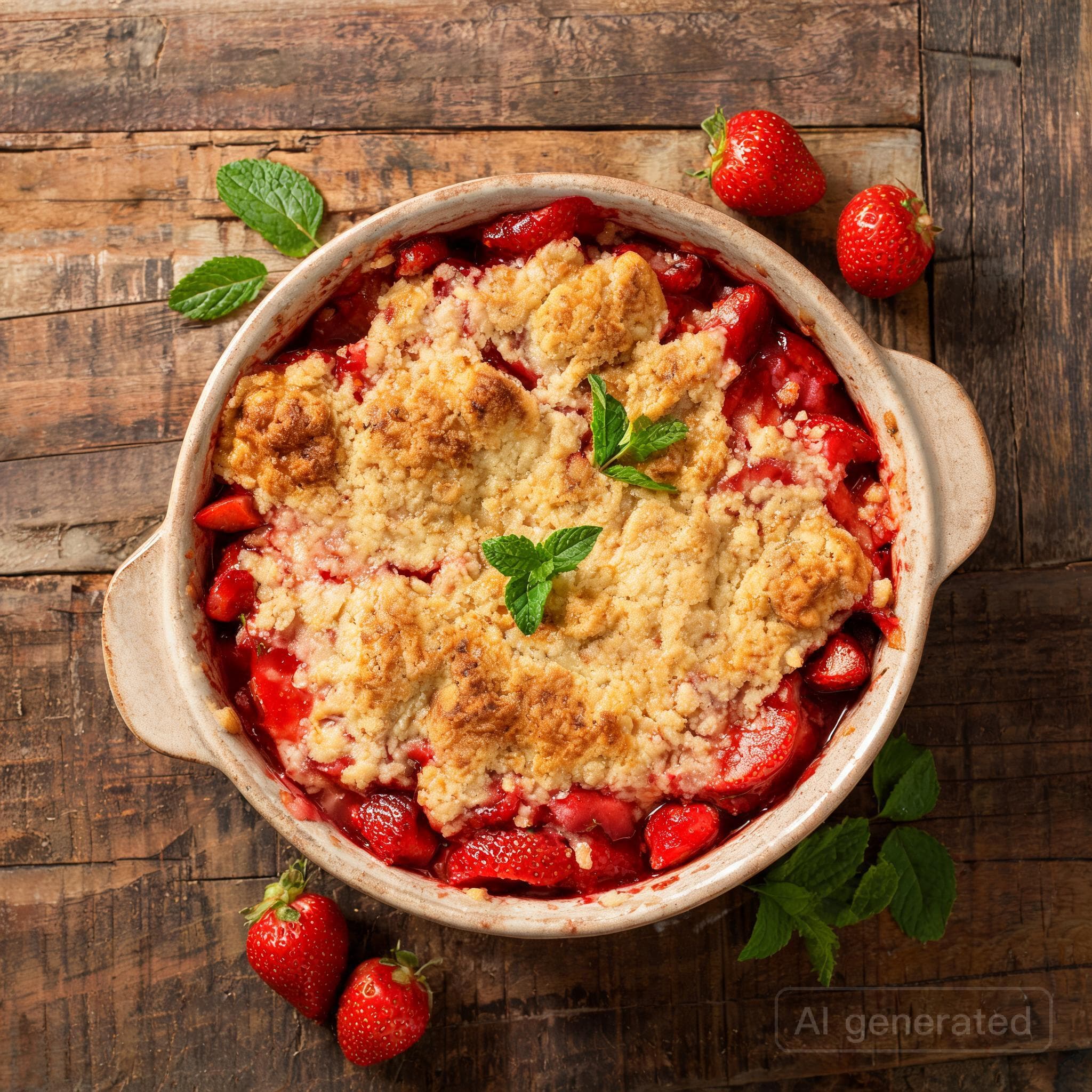 Erdbeer-Cobbler aus dem Airfryer