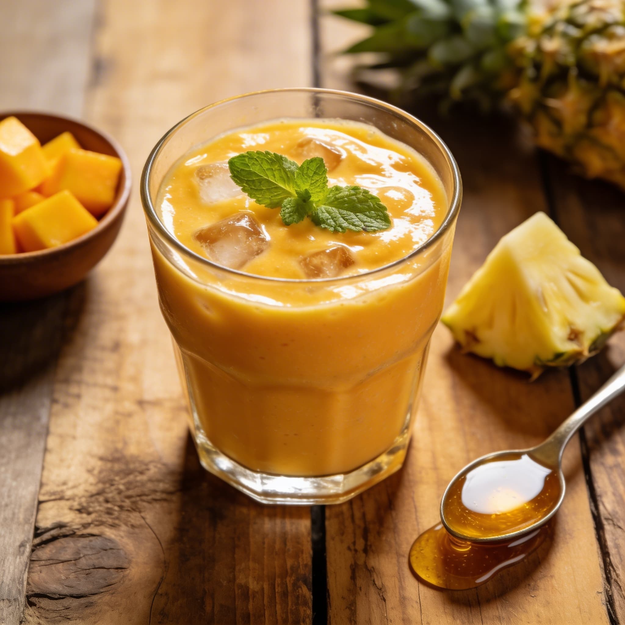 Exotischer Mango-Ananas-Smoothie