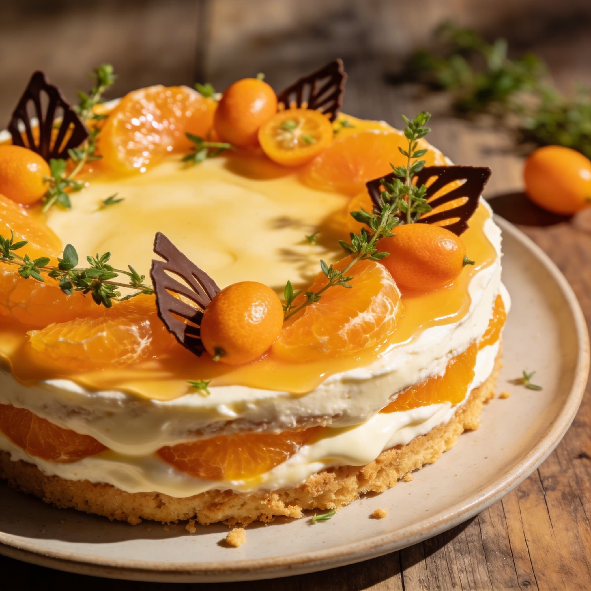 Cremige Orangen-Sahne-Torte