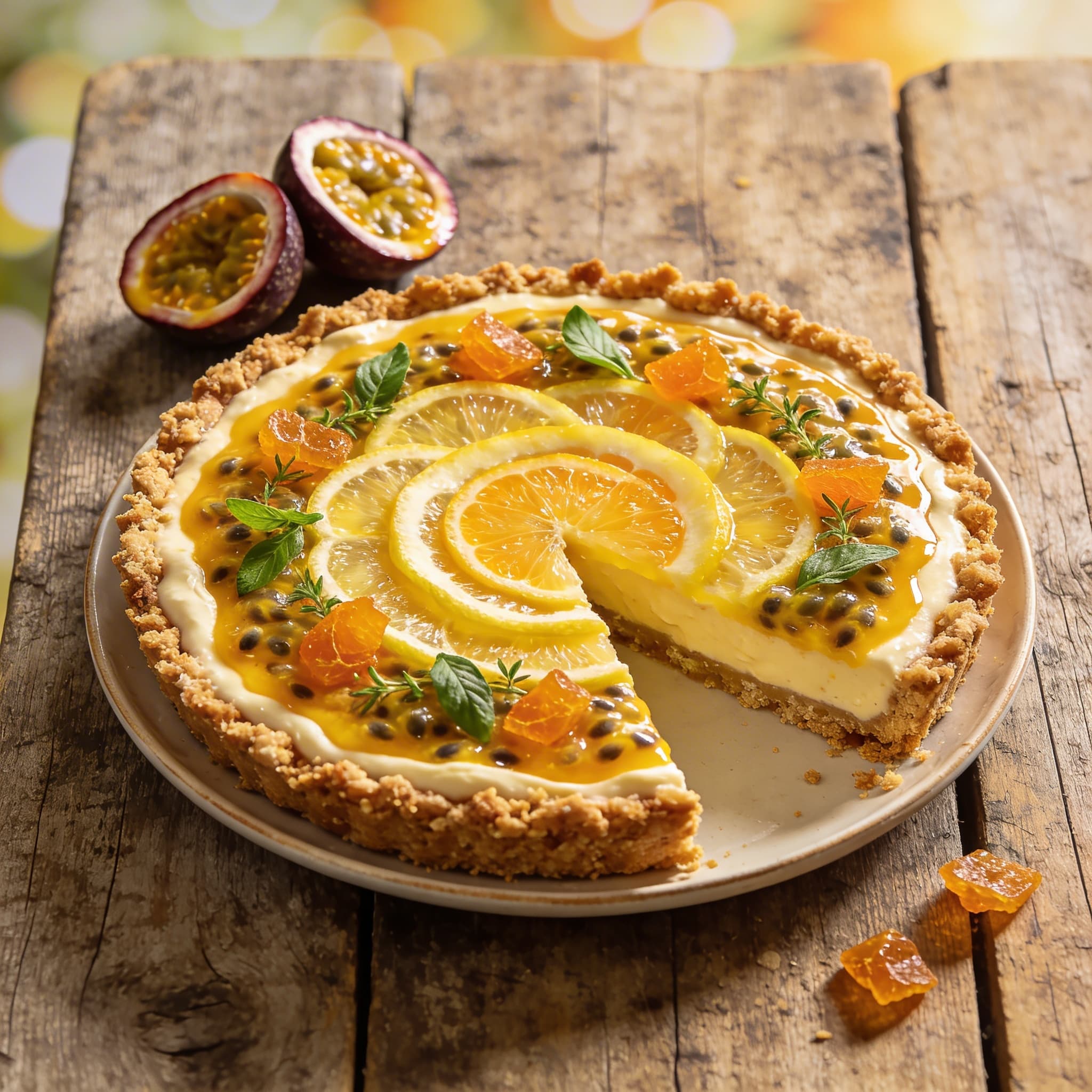 Zweistufige Orangen-Zitronen-Tarte