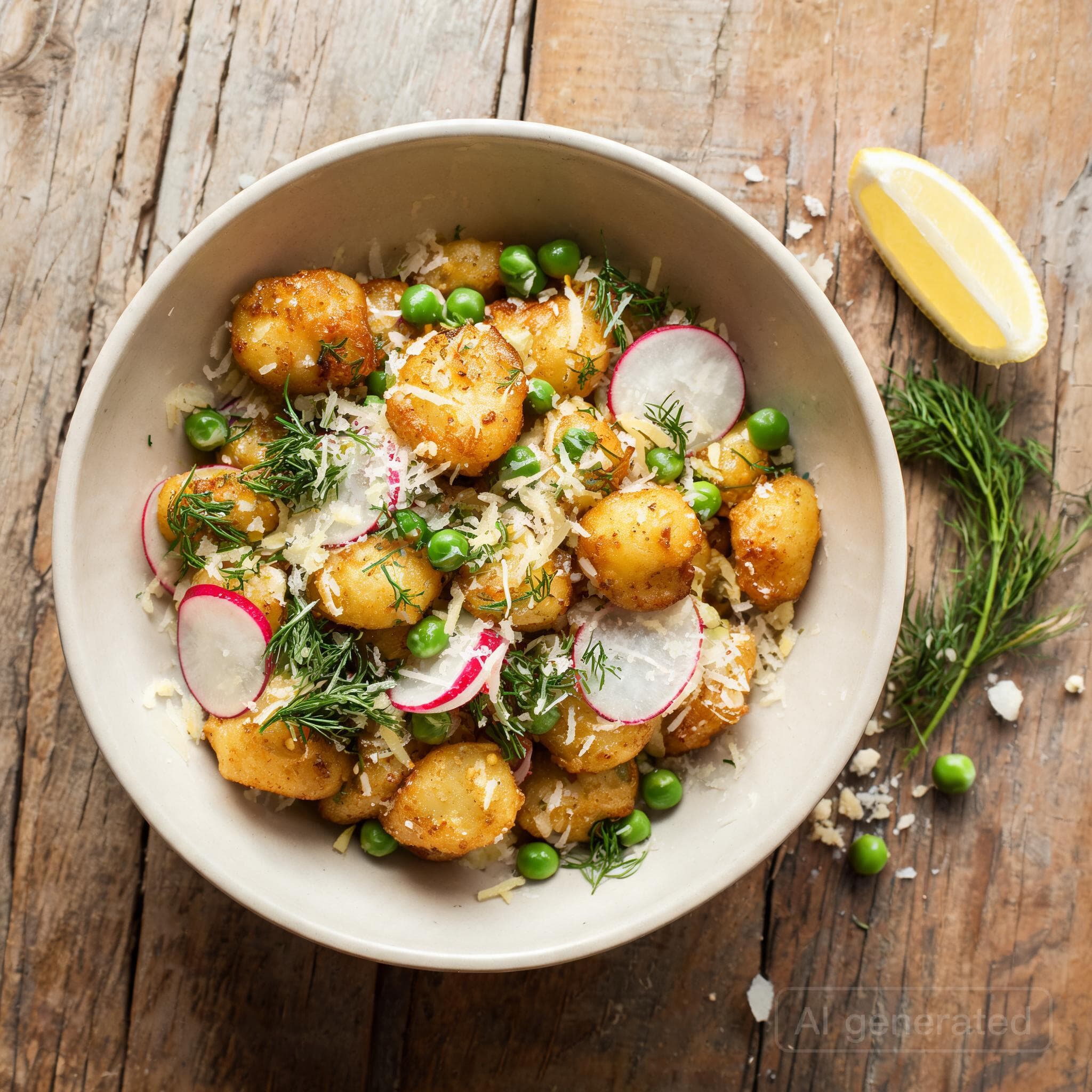 Gebratene Gnocchi mit Frühlingsgemüse