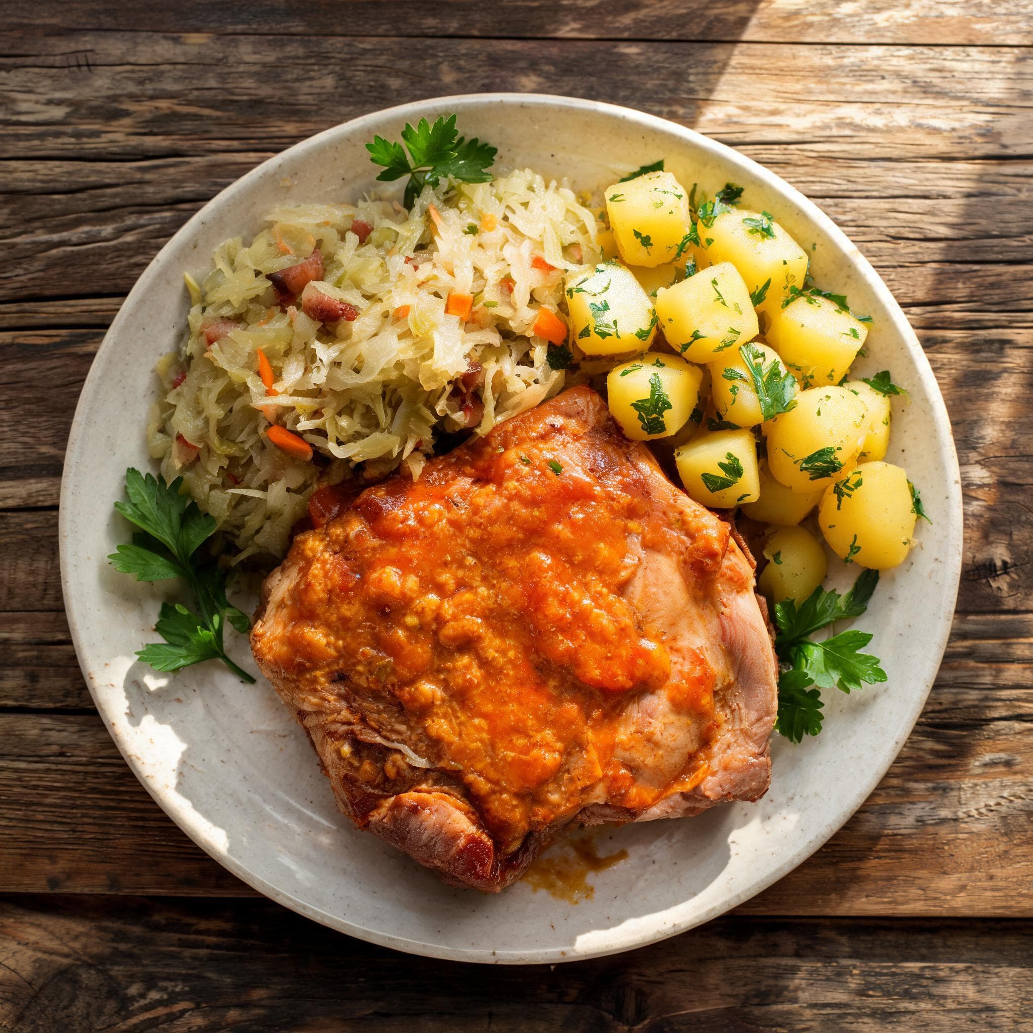 Kasslerbraten mit Sauerkraut