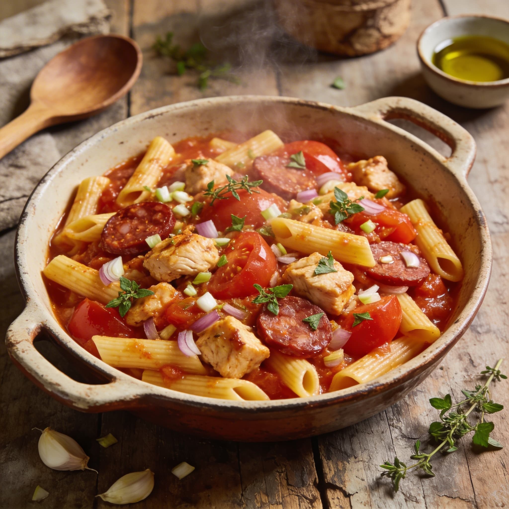 Mallorquinische Tomaten-Hähnchen-Pfanne