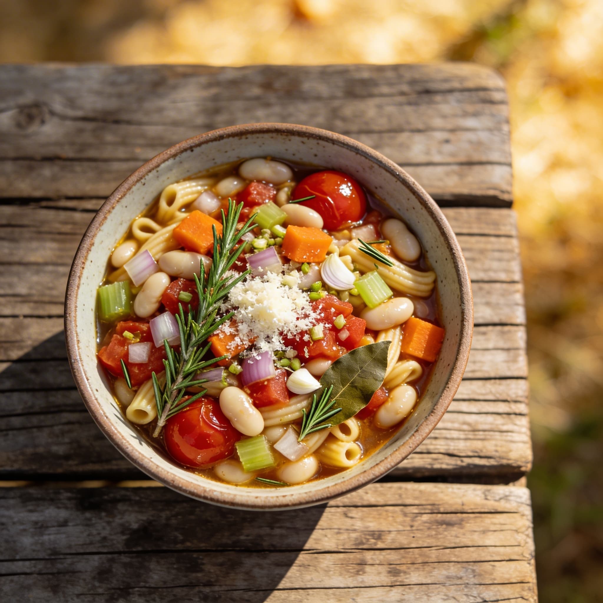 Würzige Pasta e fagioli