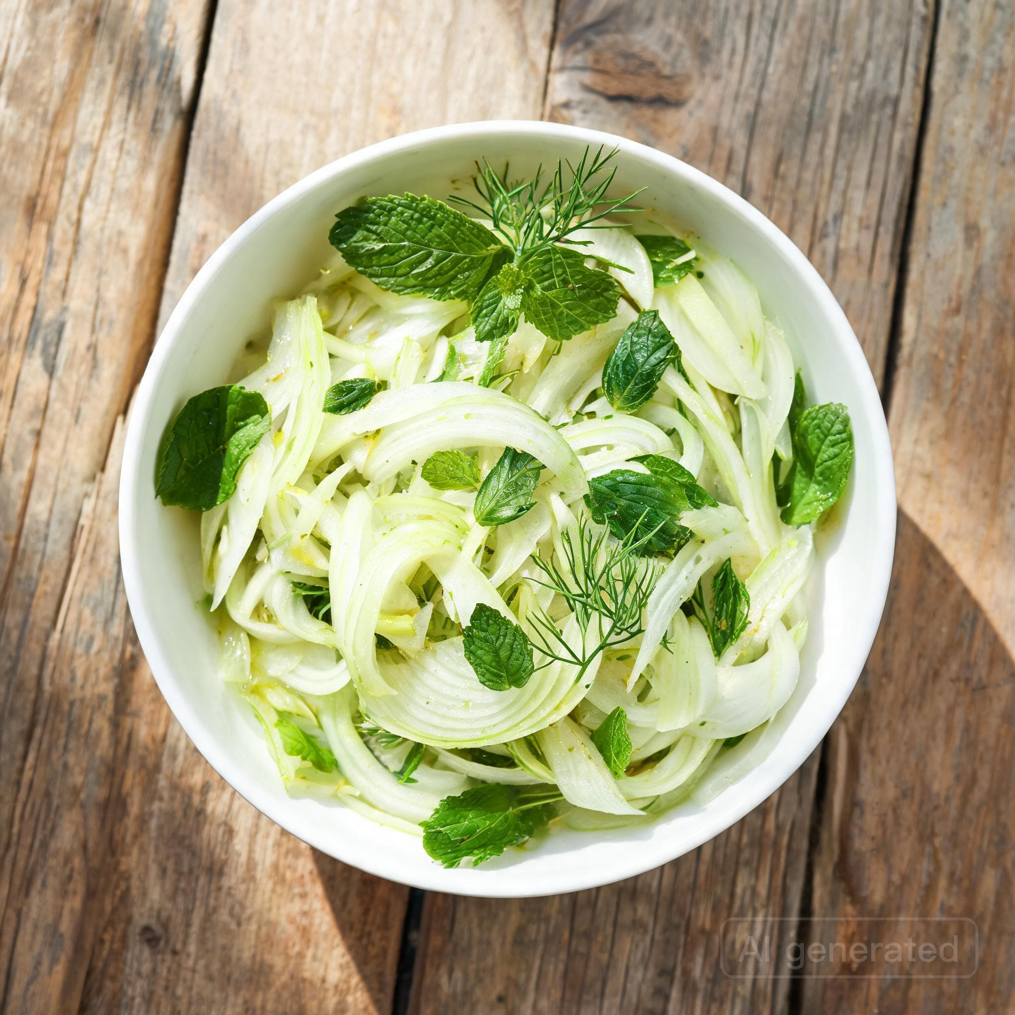 Erfrischender Fenchelsalat mit Minze