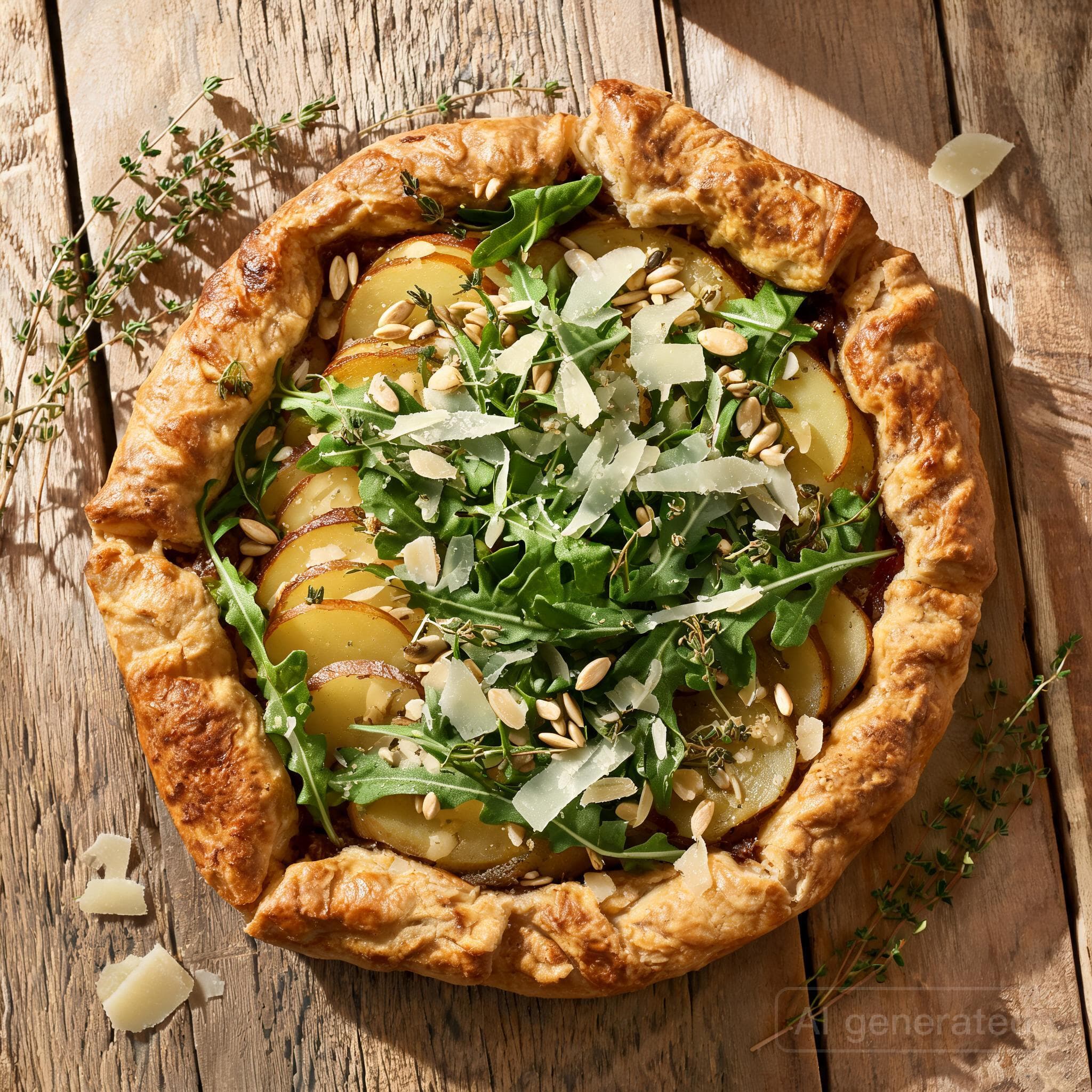 Rustikale Kartoffel-Rucola-Galette