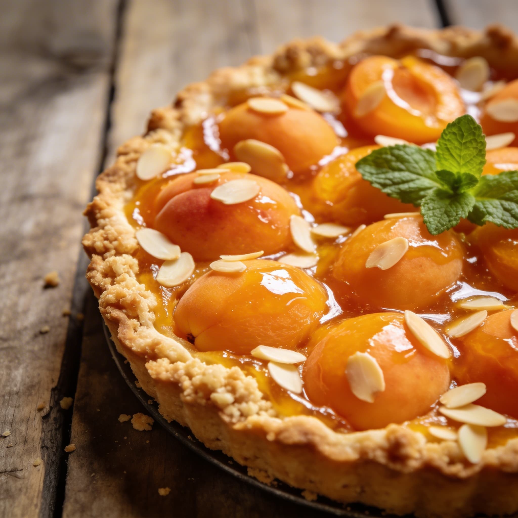 Französische Aprikosen-Tarte mit Mandeln