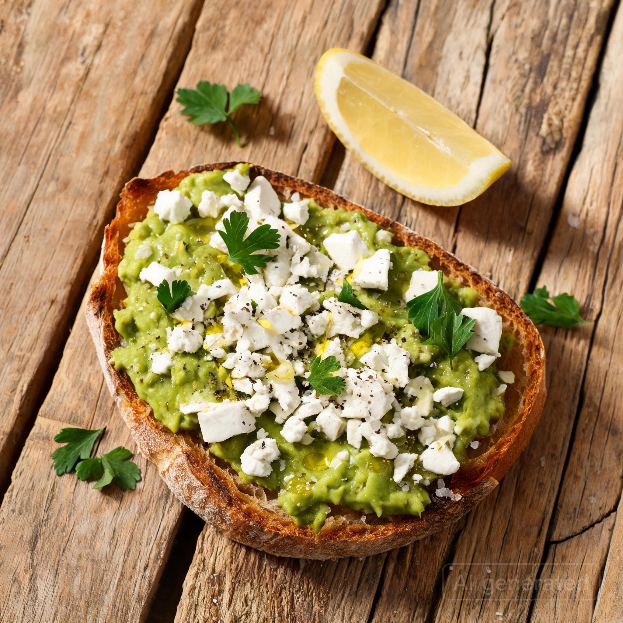 Herzhaftes Avocado-Brot mit Feta