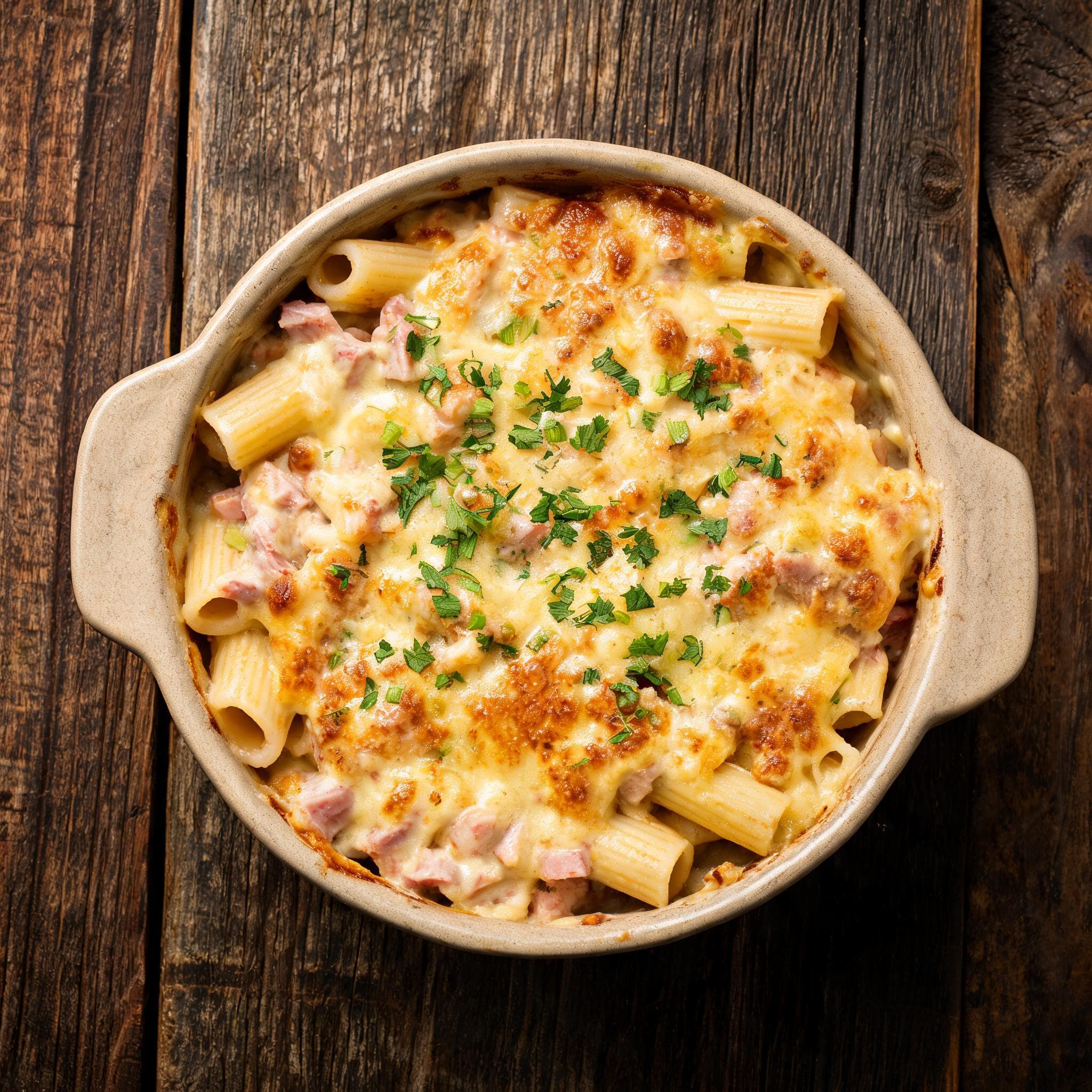 Pasta and Ham Gratin