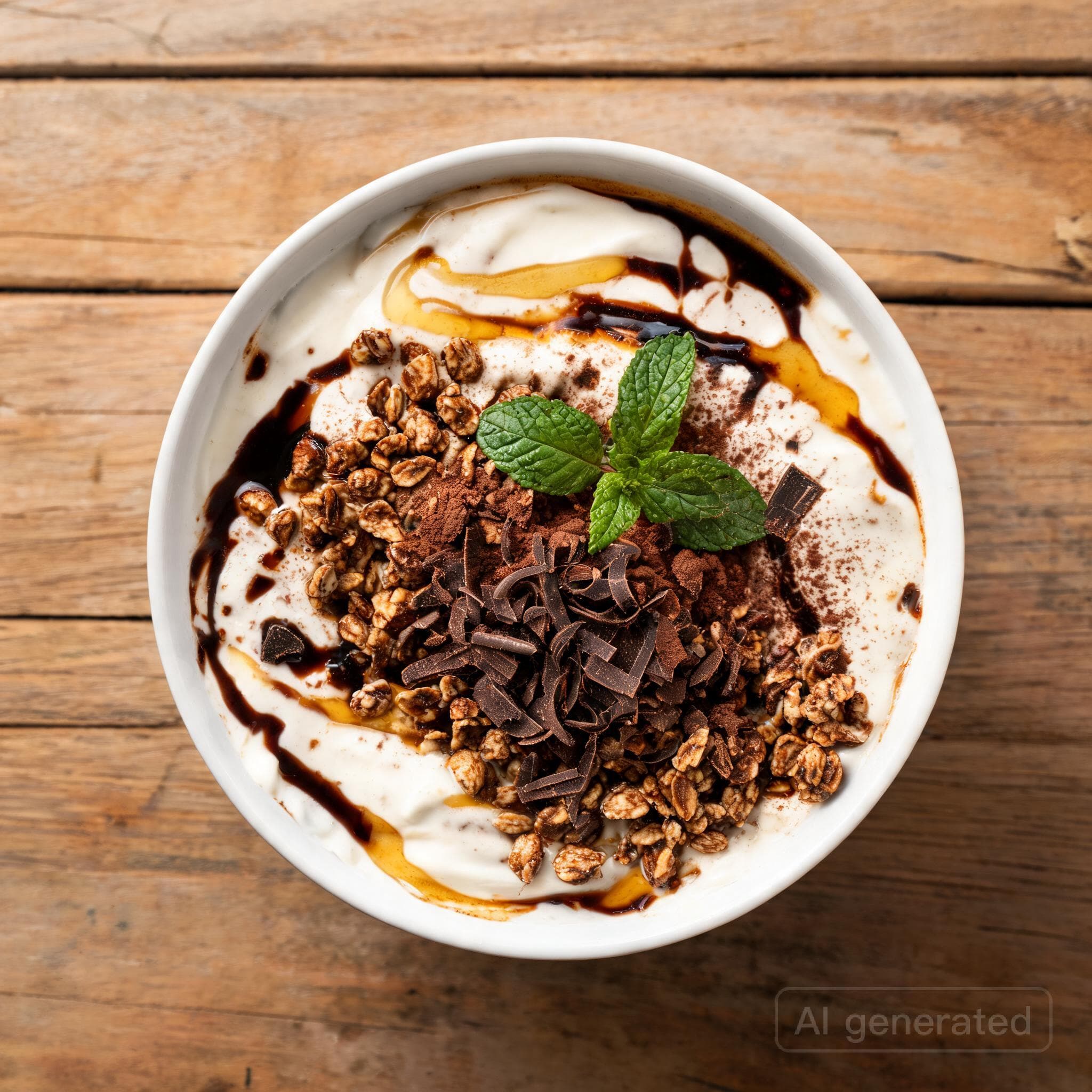 Cremige Espresso-Joghurt-Bowl