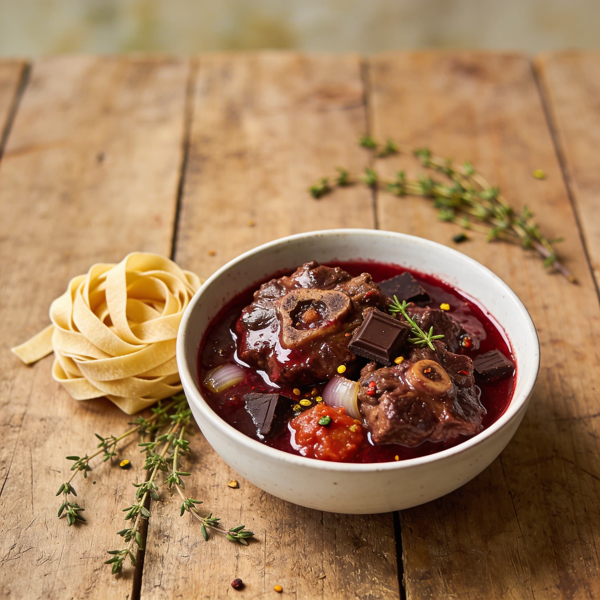 Ochsenschwanzragout mit feiner Sauce