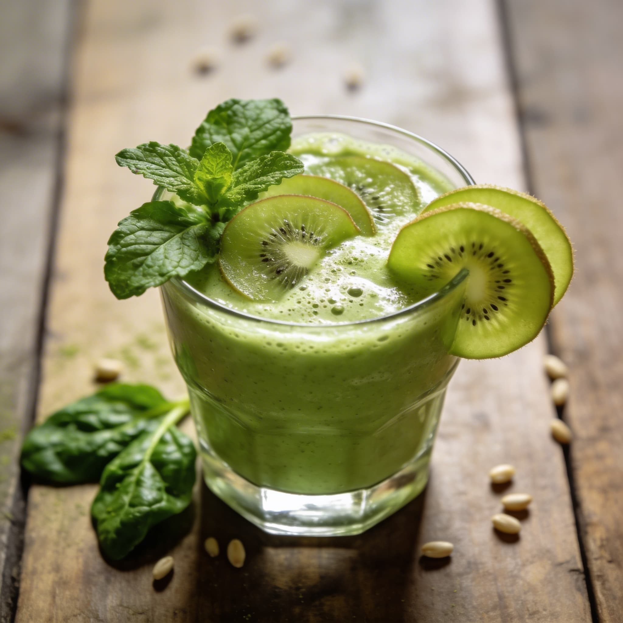 Frischer Matcha-Kiwi-Smoothie
