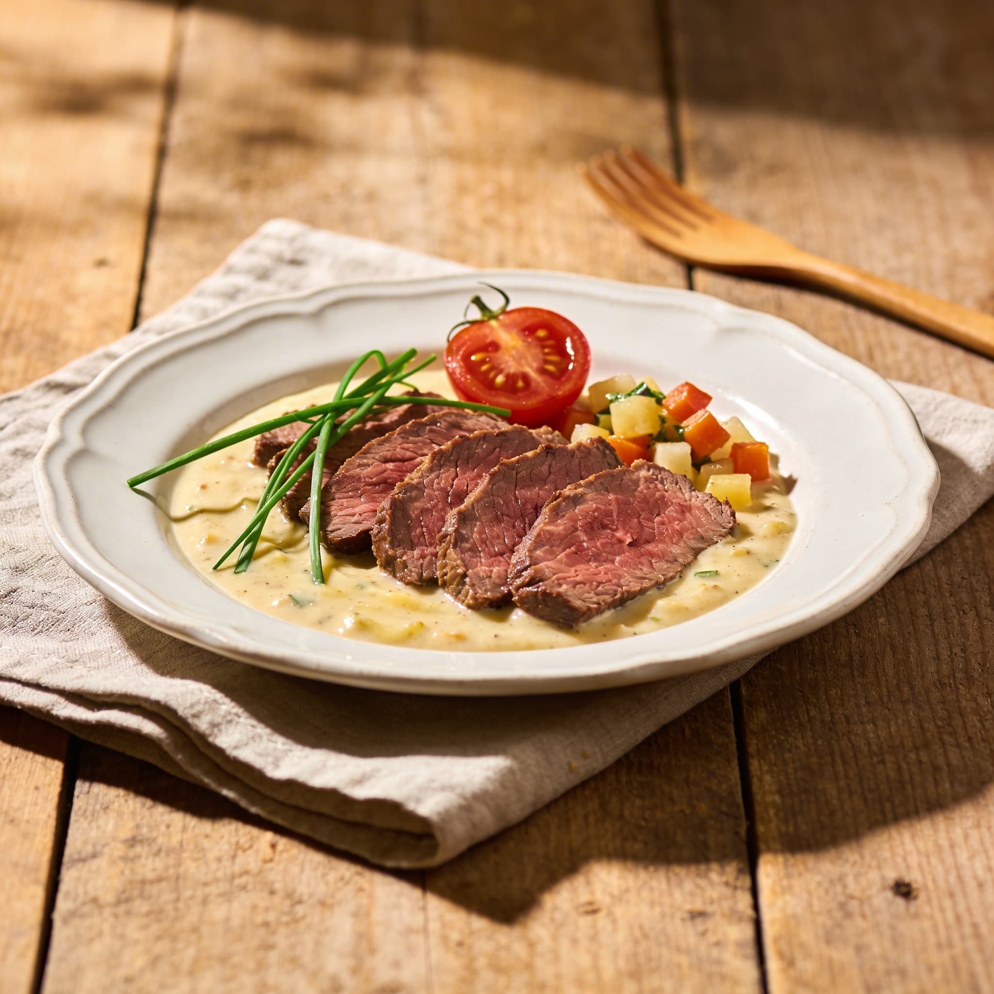 Rinderbraten mit Kartoffel-Vinaigrette