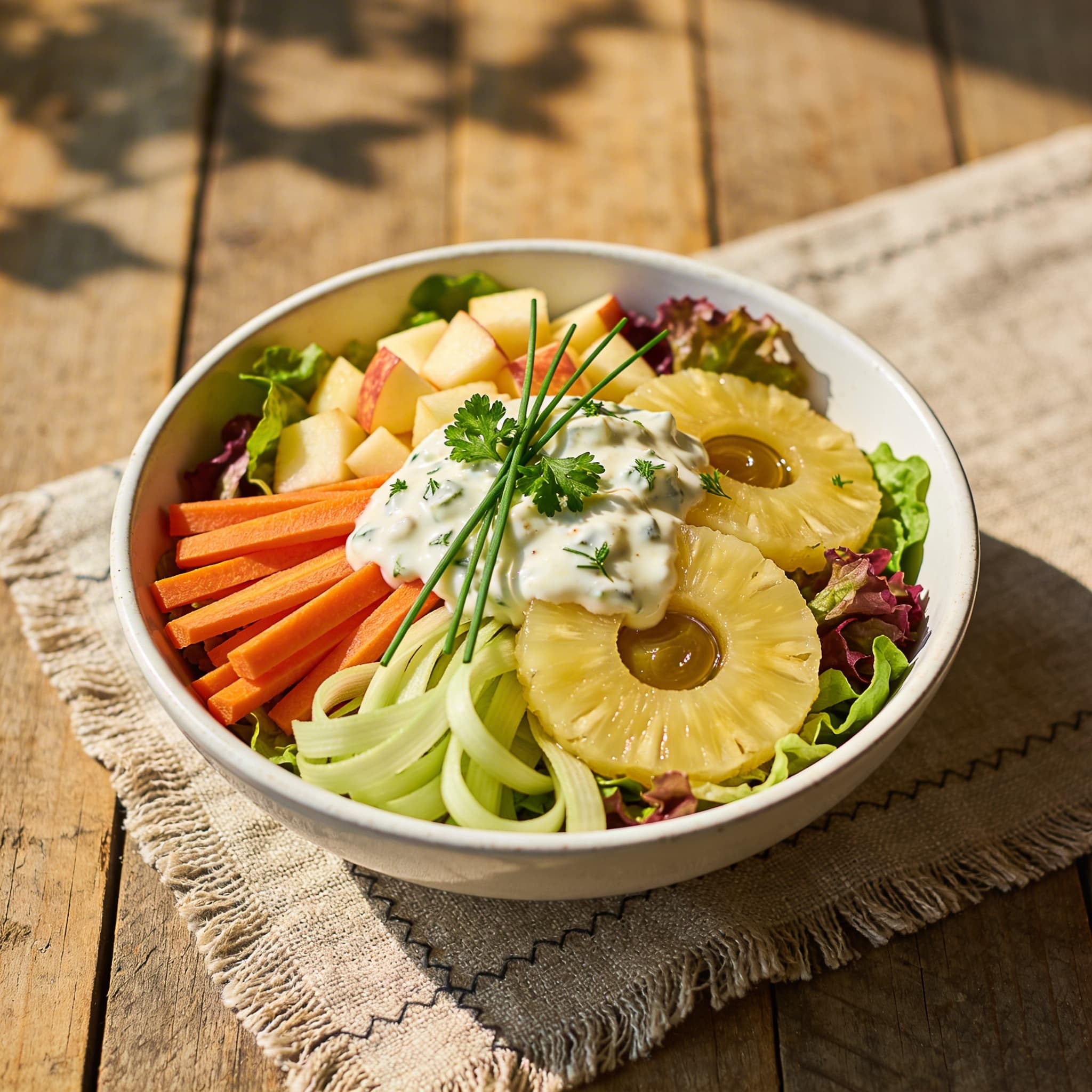 Knackiger Karotten-Sellerie-Apfel-Salat