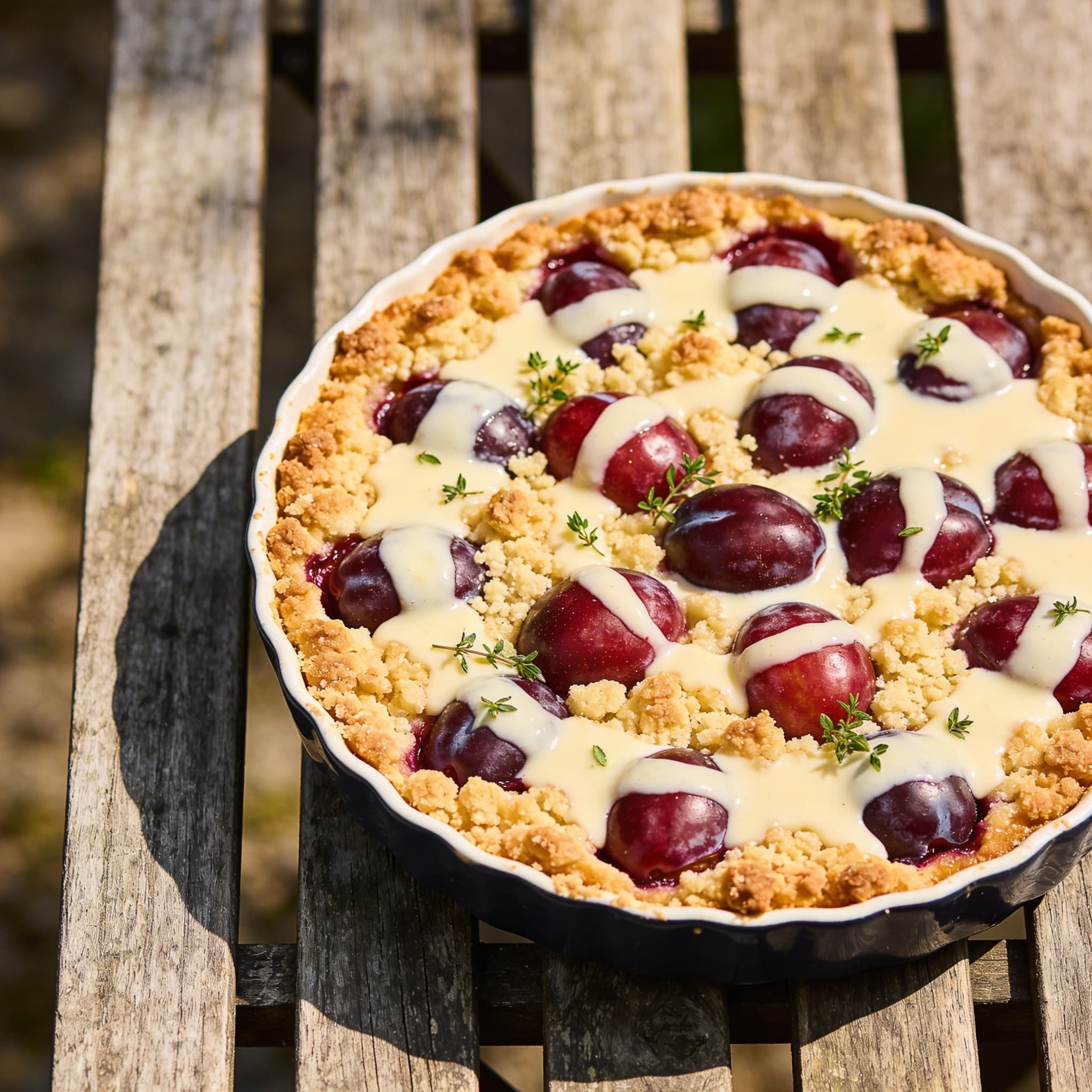 Pflaumen Streuselkuchen mit Guss