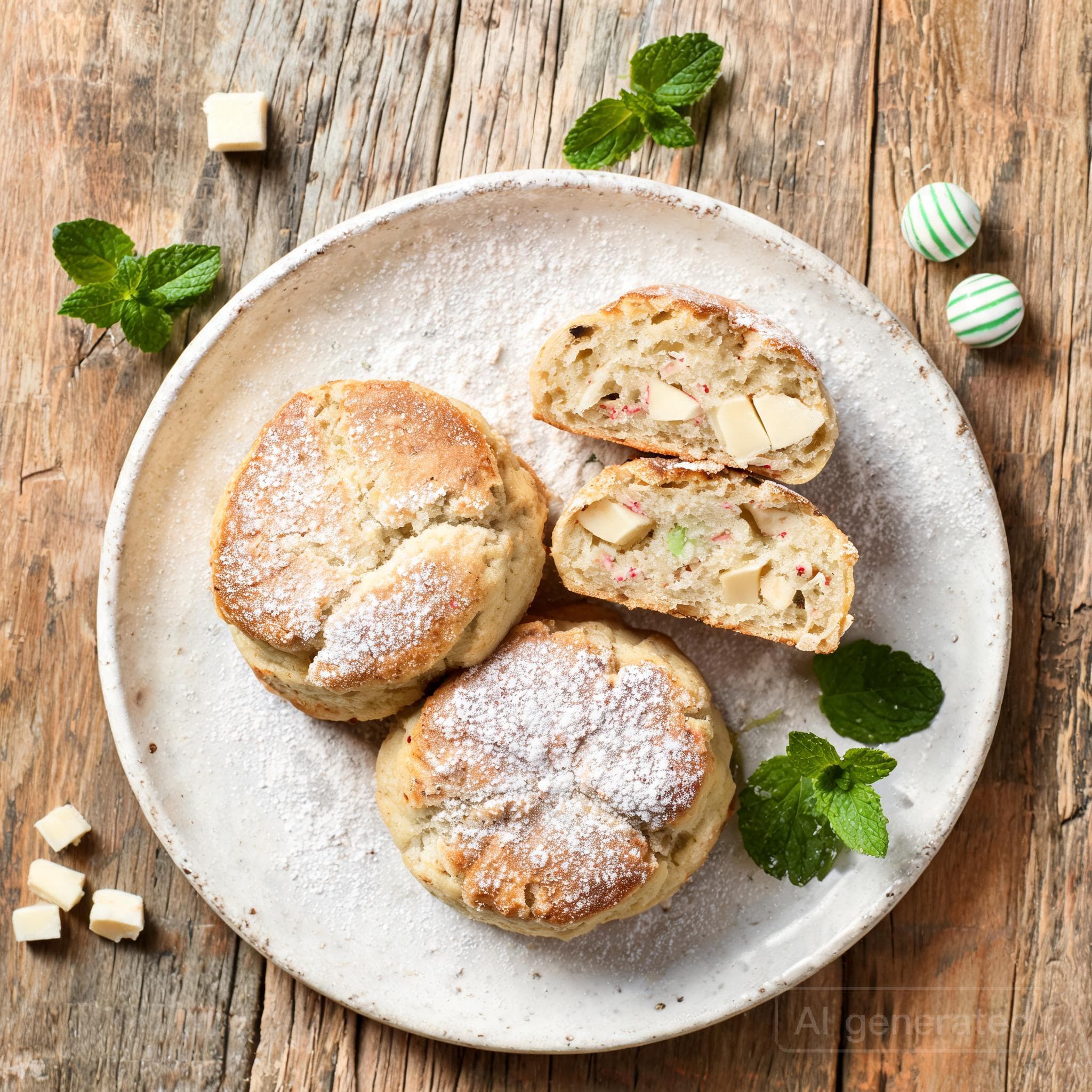 Scones mit weißer Schokolade