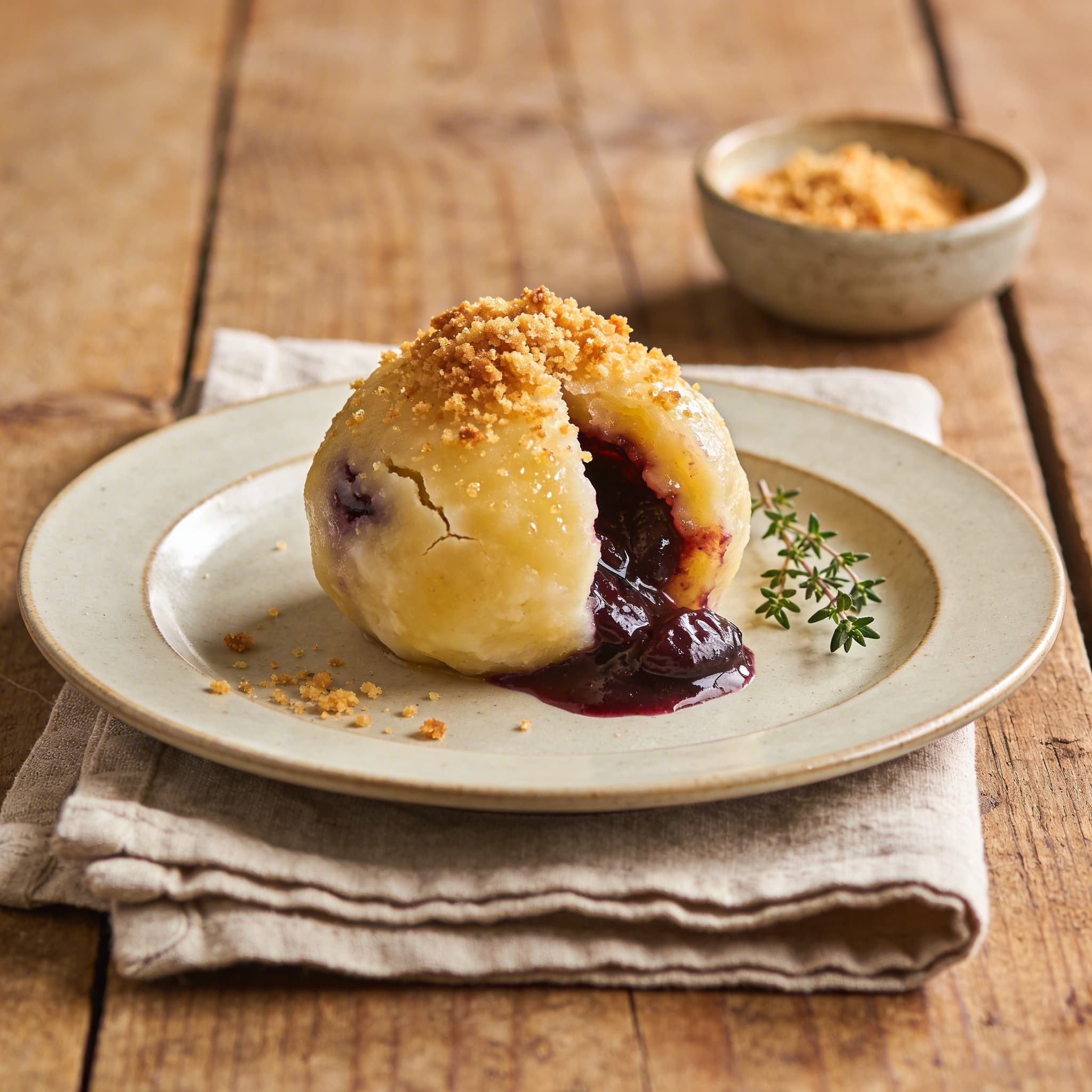 Klassische Zwetschgenknödel mit Zimtbröseln