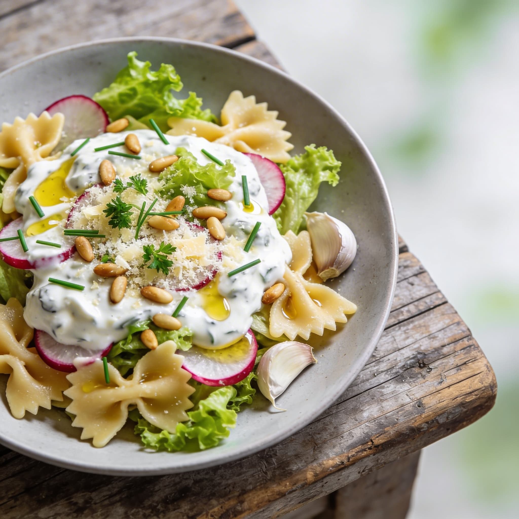 Nudelsalat mit Radieschen-Dressing
