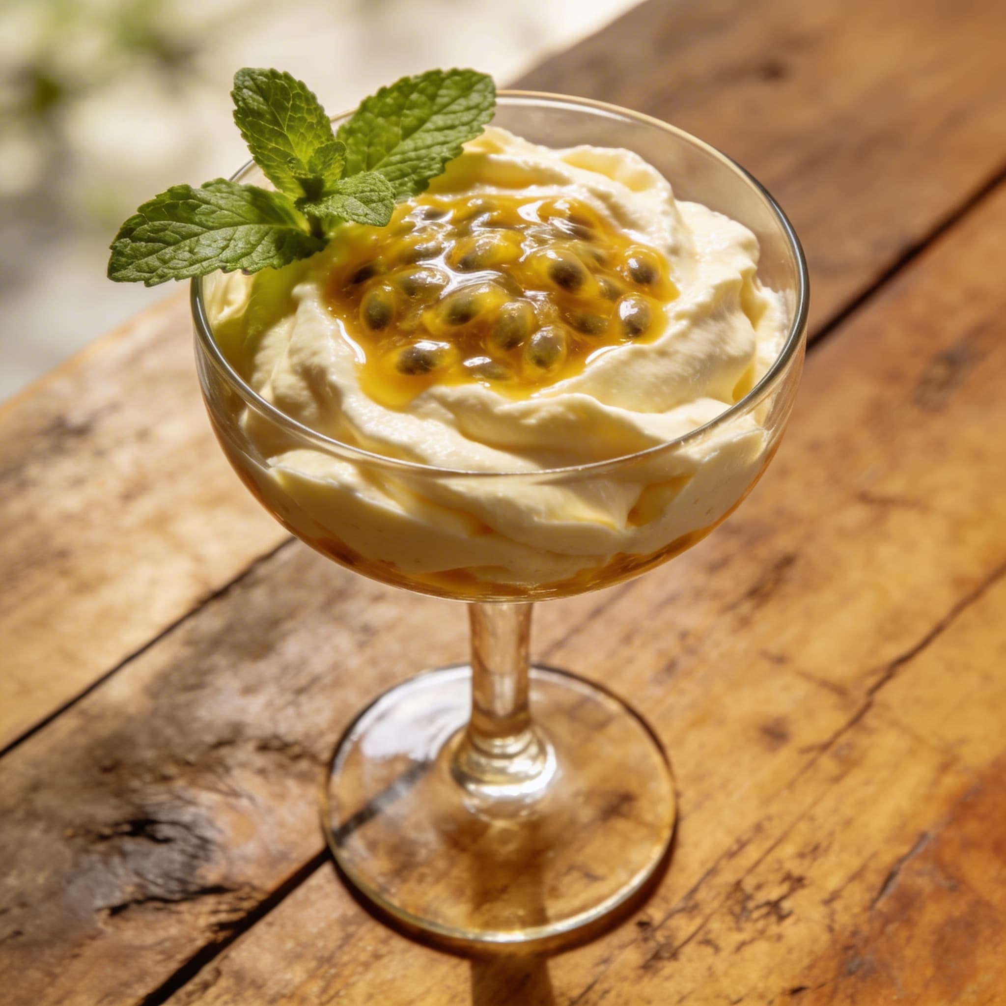 Luftige Maracuja-Mousse im Glas