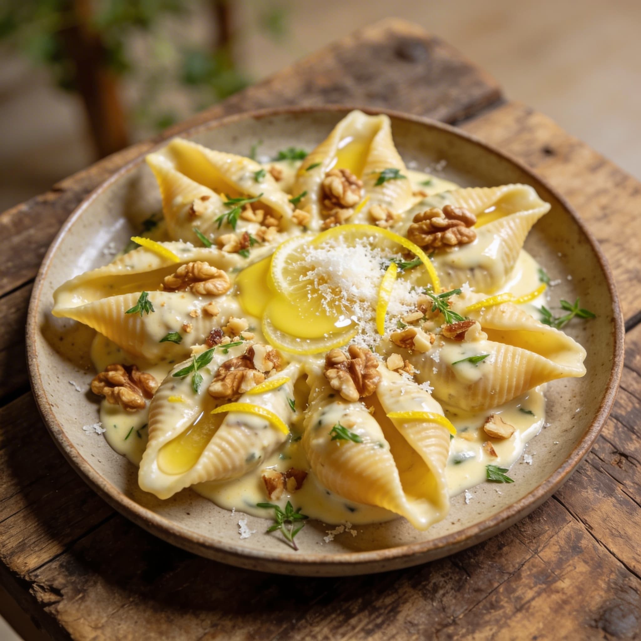 Cremige Pasta mit Zitronenbutter