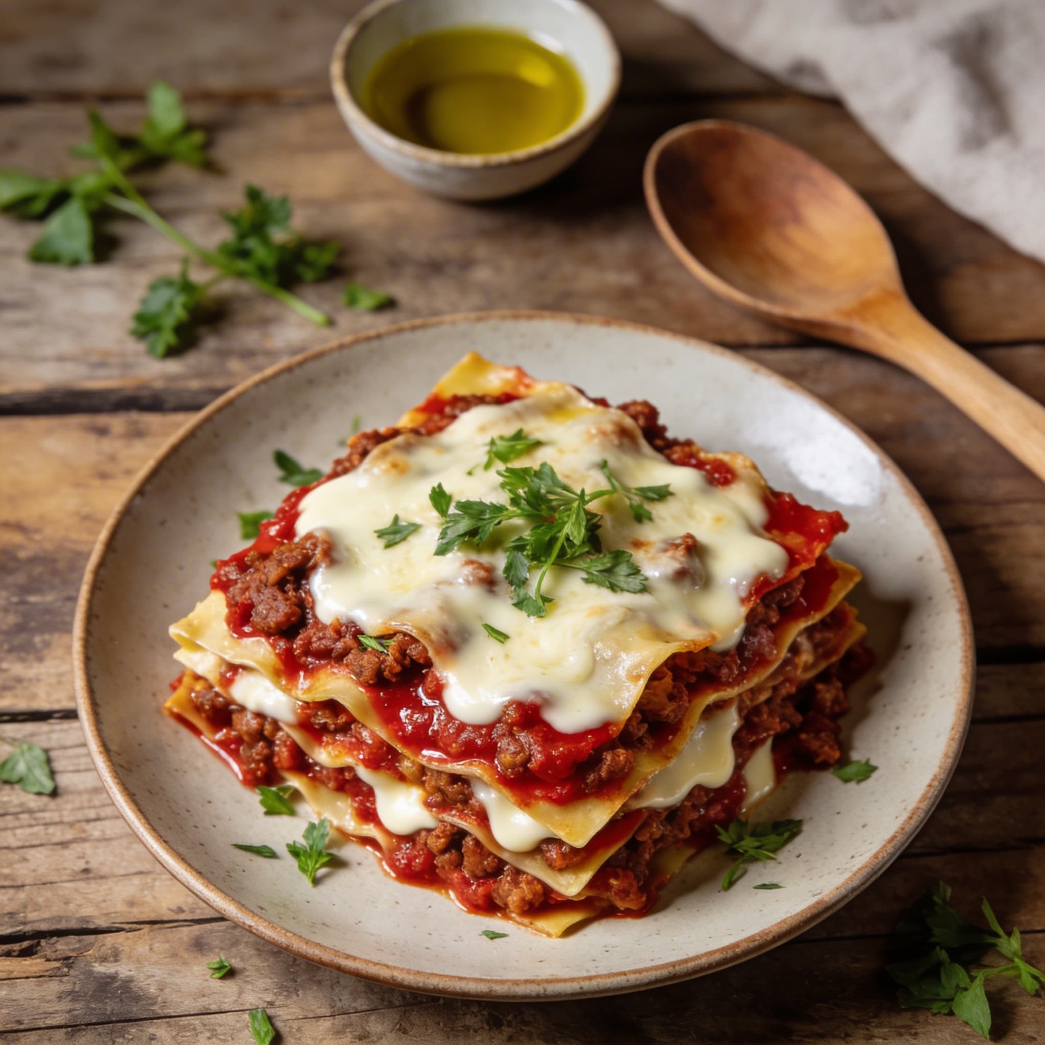 Herzhafte vegane Lasagne Bolognese