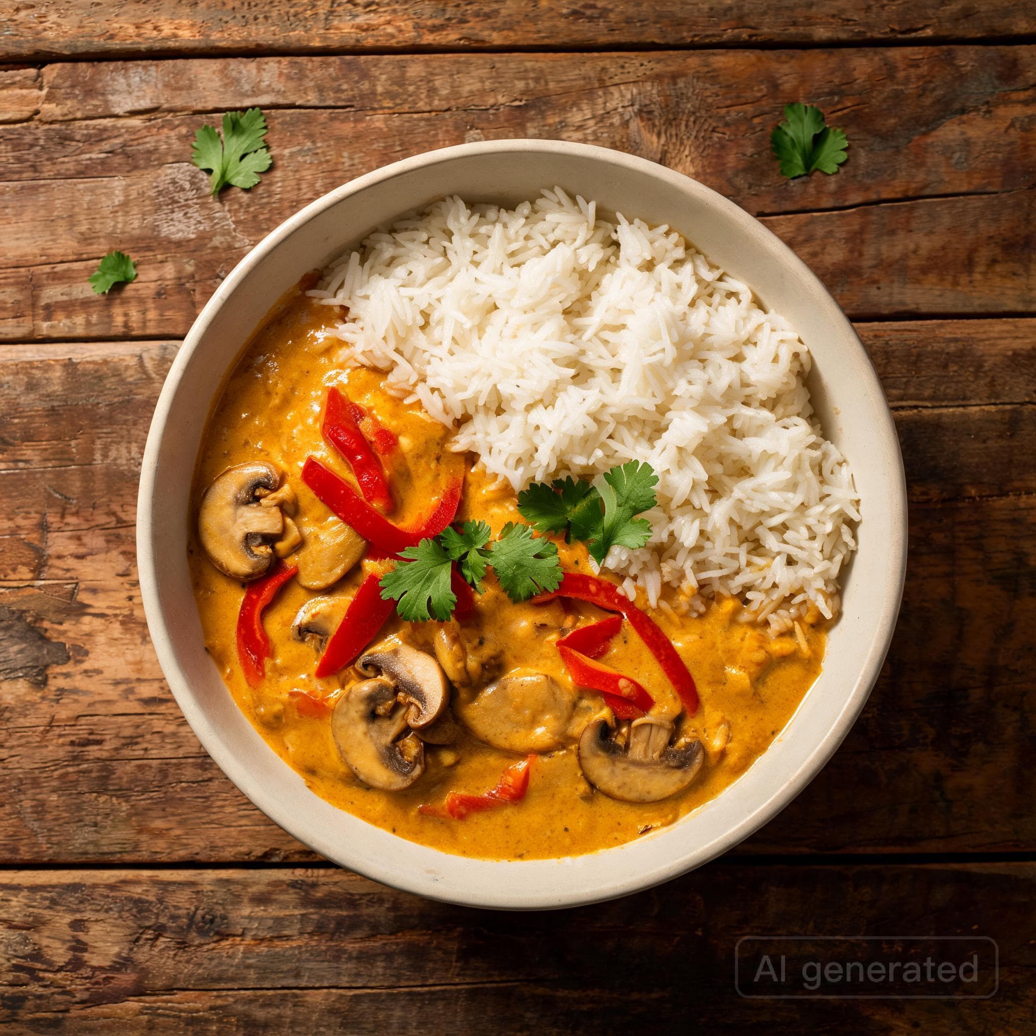 Cremiges Curry mit Paprika
