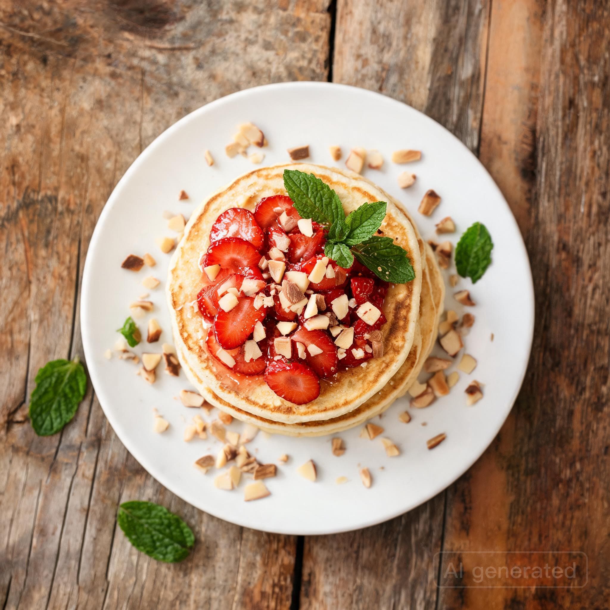 Proteinreiche Skyr-Pancakes mit Erdbeeren