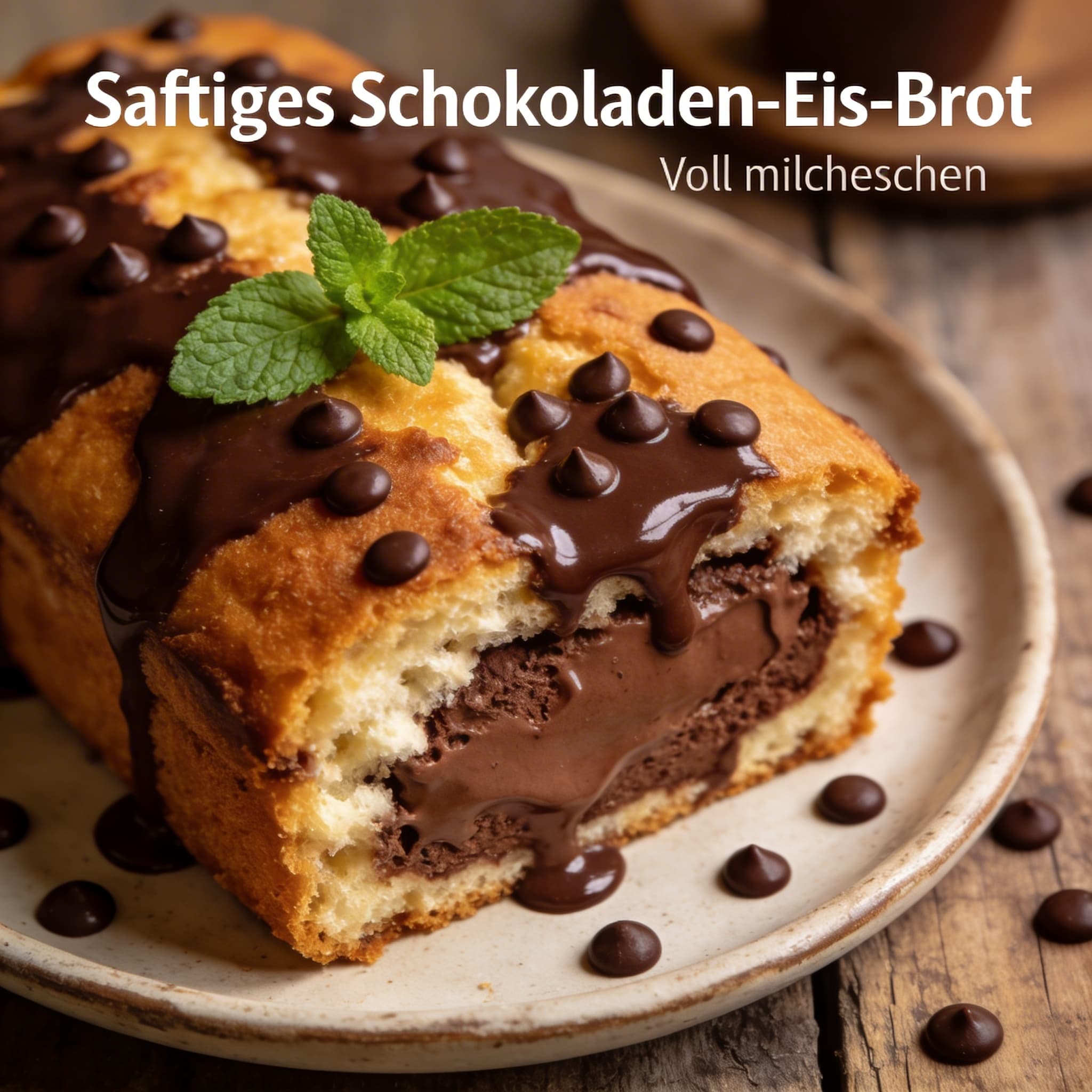 Saftiges Schokoladen-Eis-Brot