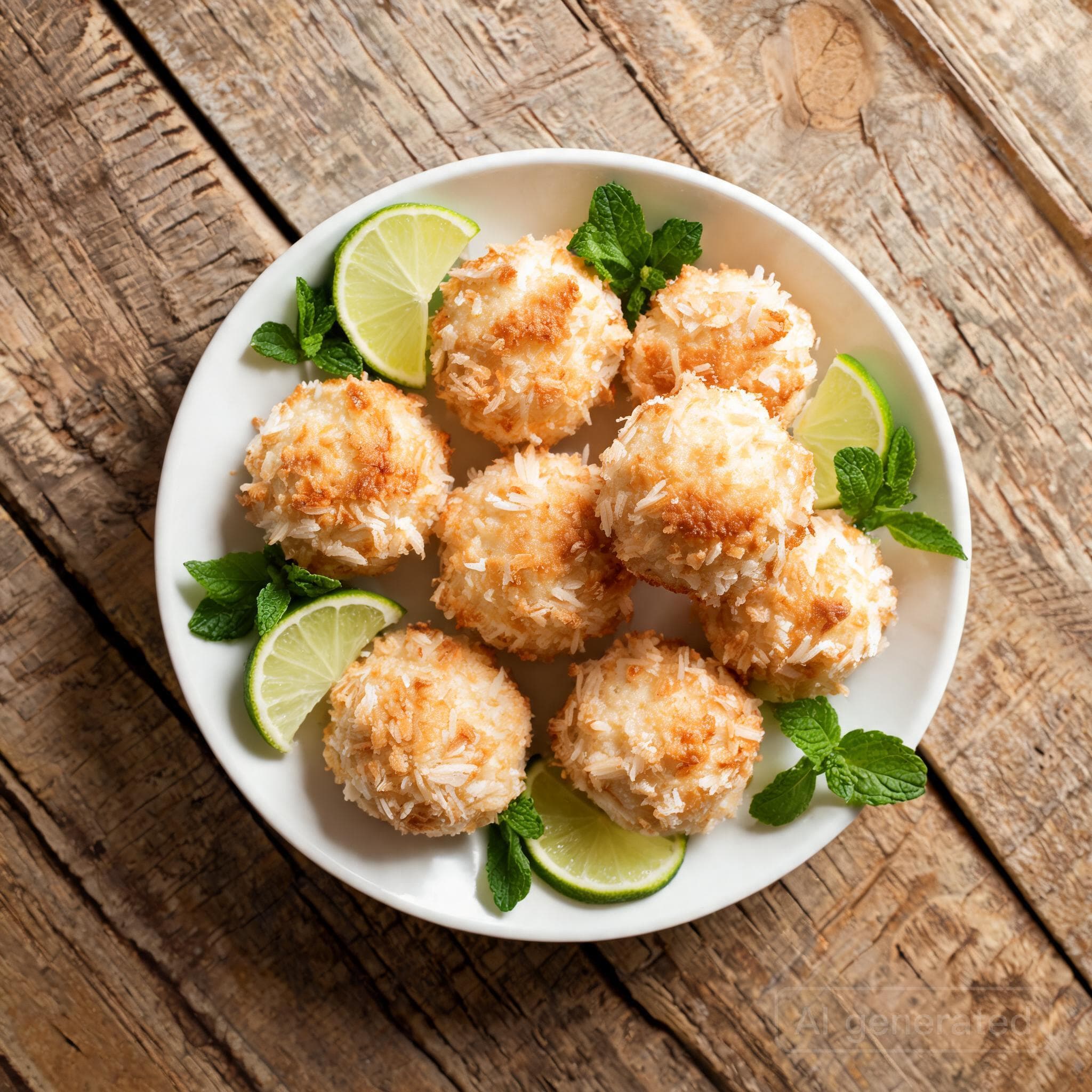 Saftige Limetten-Kokos-Makronen