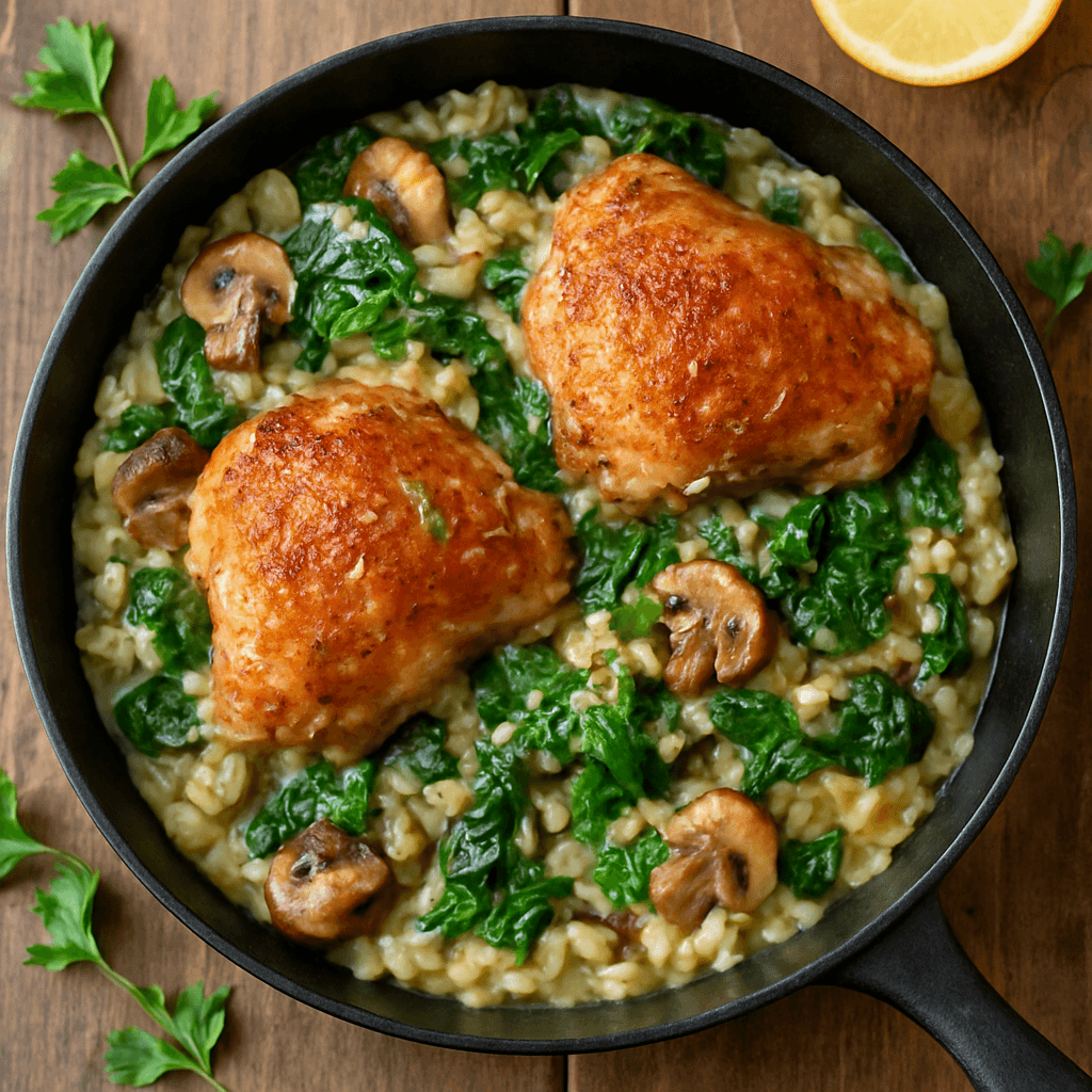 Risottini with Chicken Legs