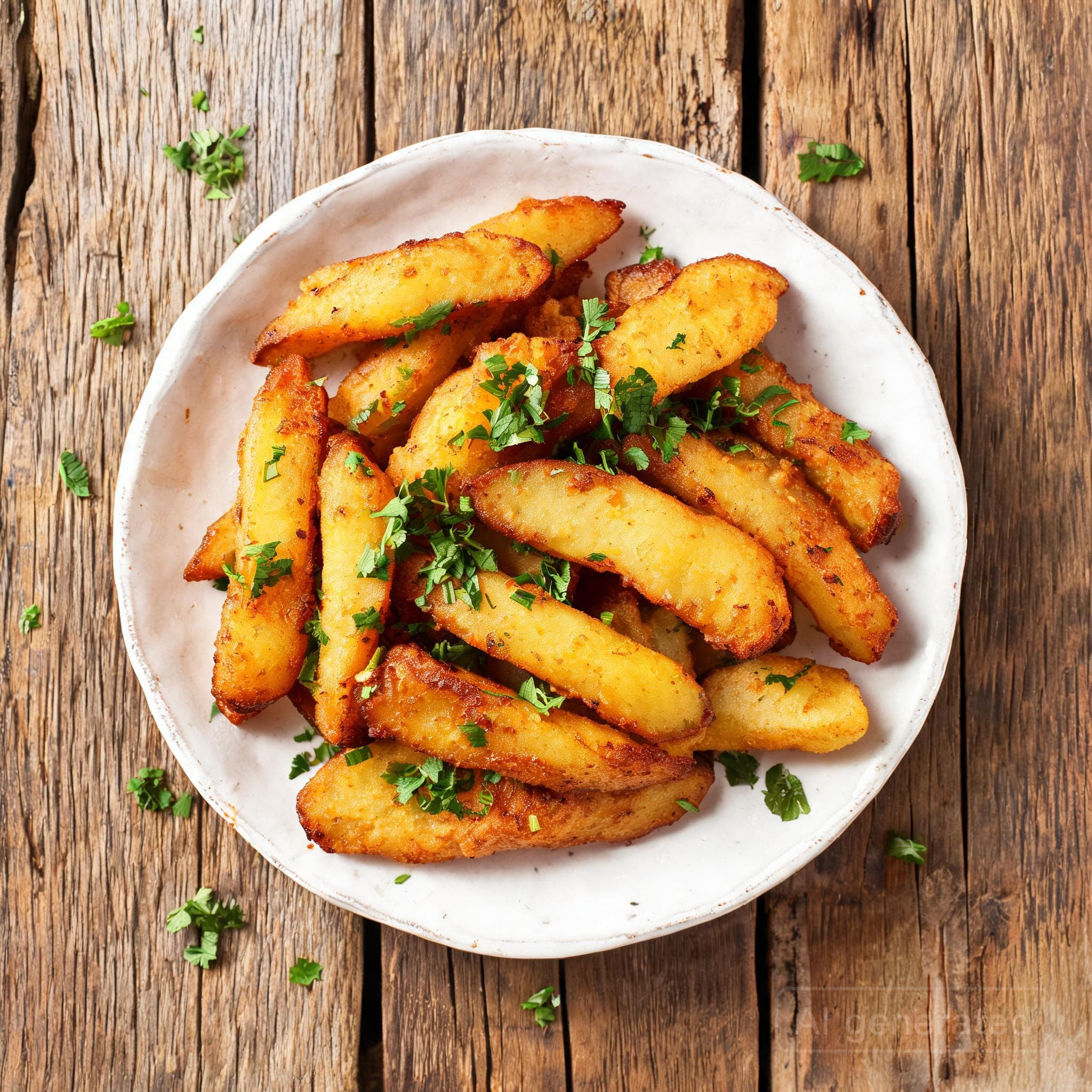 Krosse Kloß-Pommes aus dem Airfryer