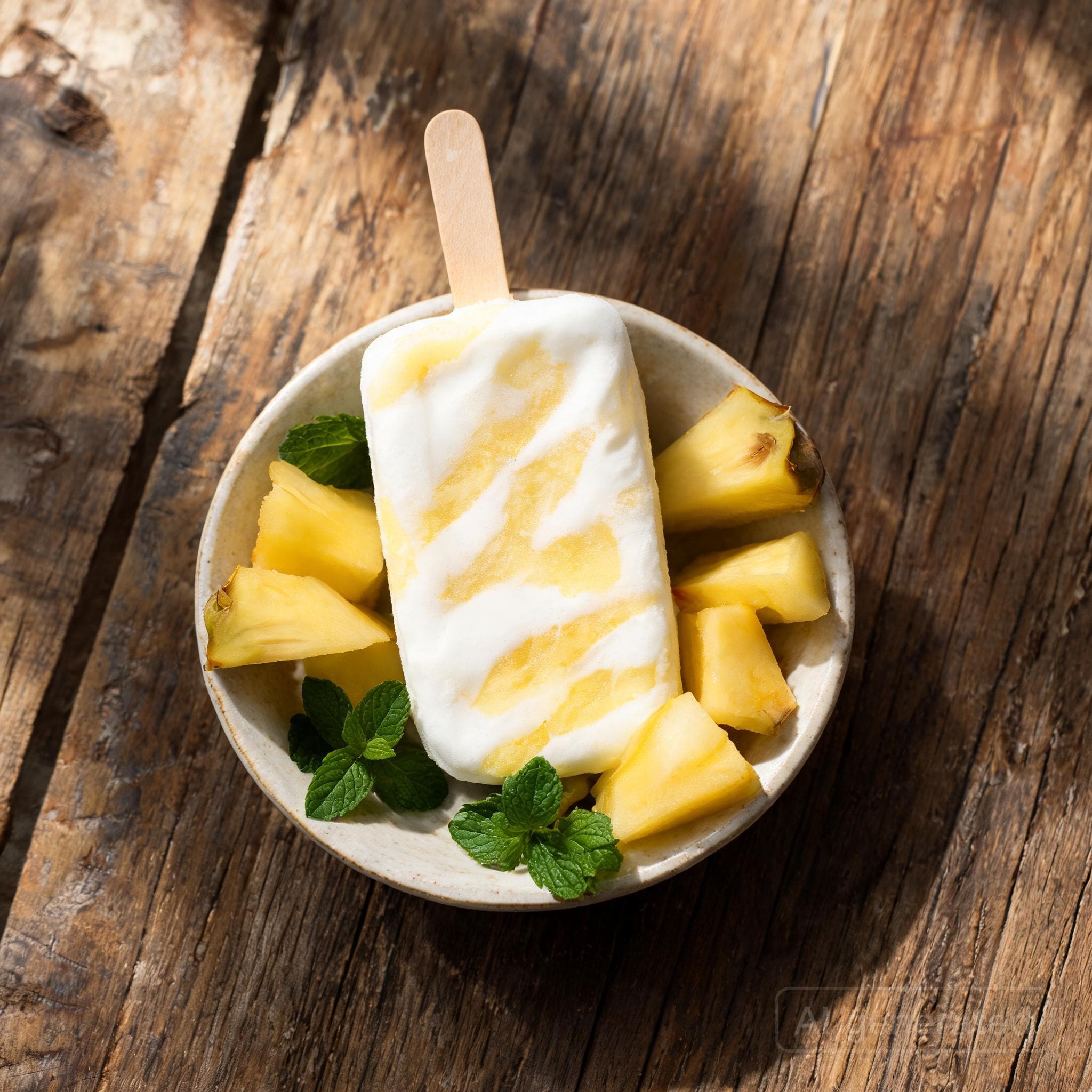 Ananas-Joghurt Eis am Stiel
