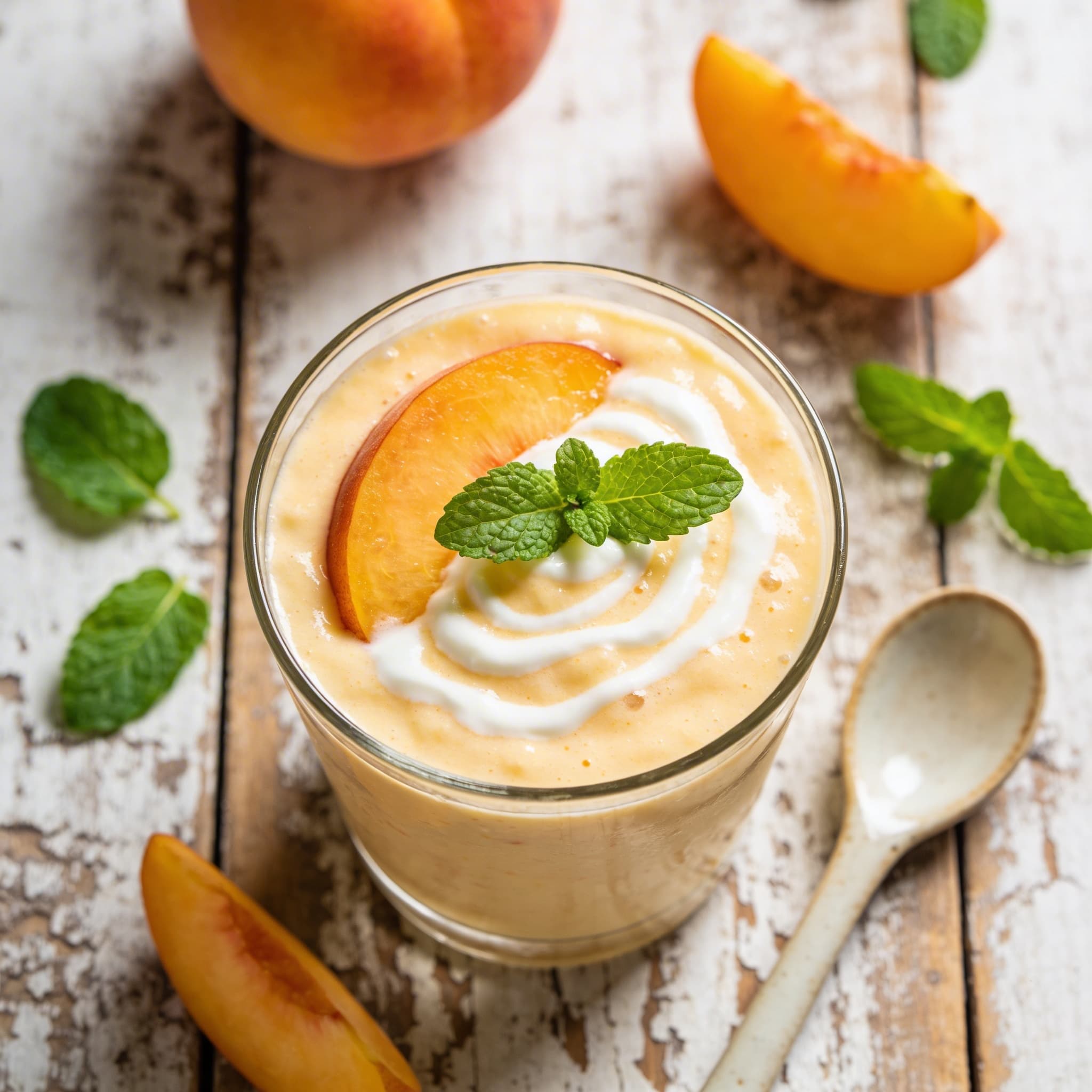 Cremiger Pfirsich-Joghurt-Smoothie