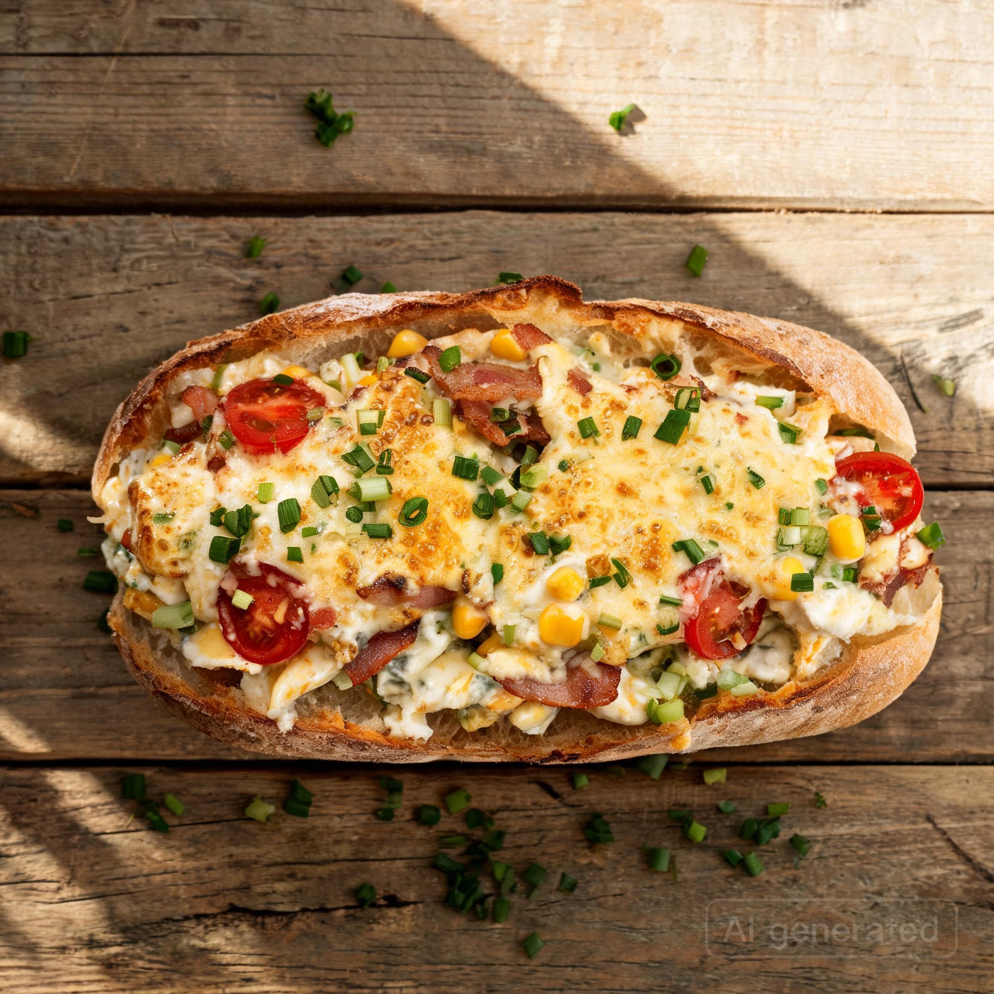 Knusprig überbackenes Ciabatta-Ofenbrot