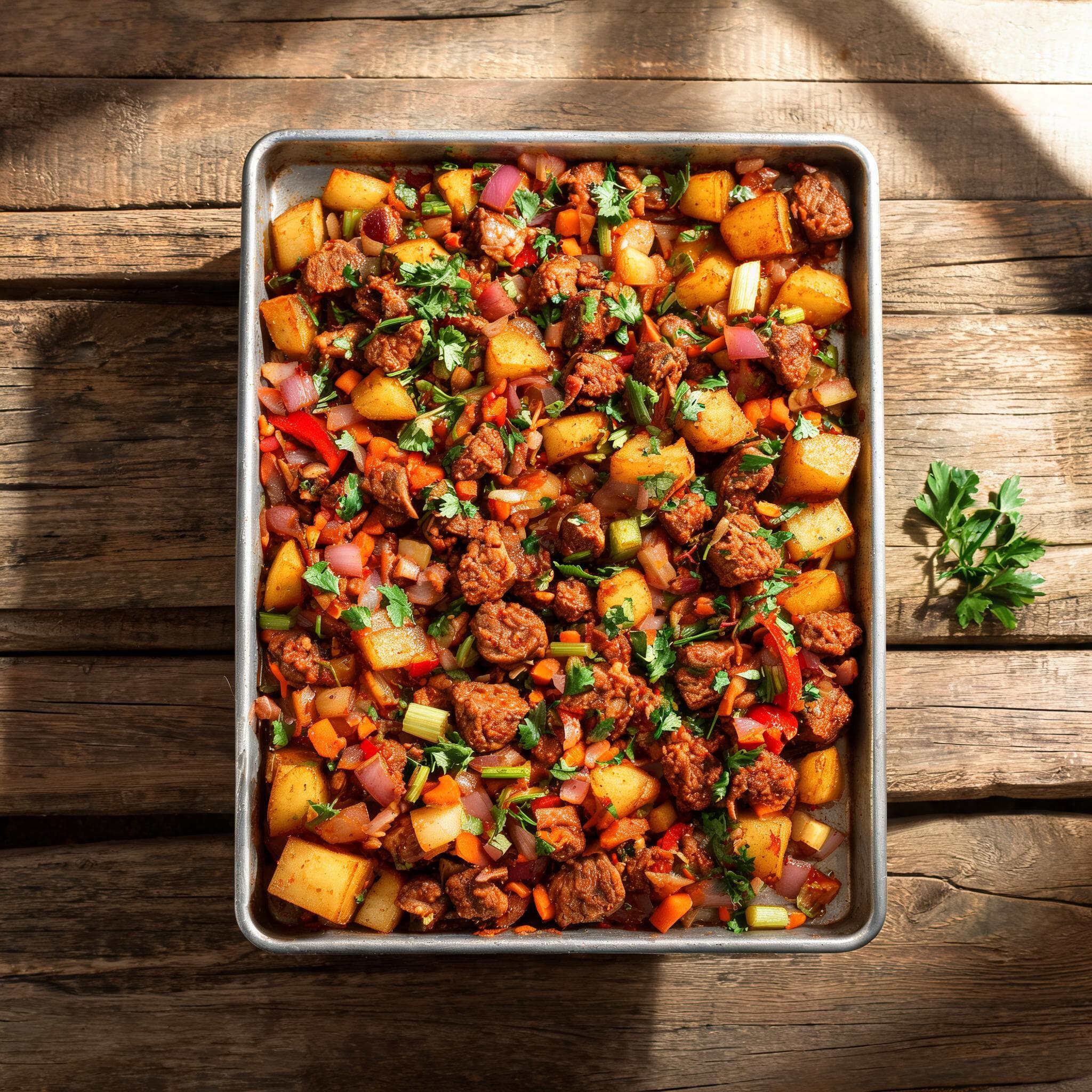 Goulasch au four et pommes de terre